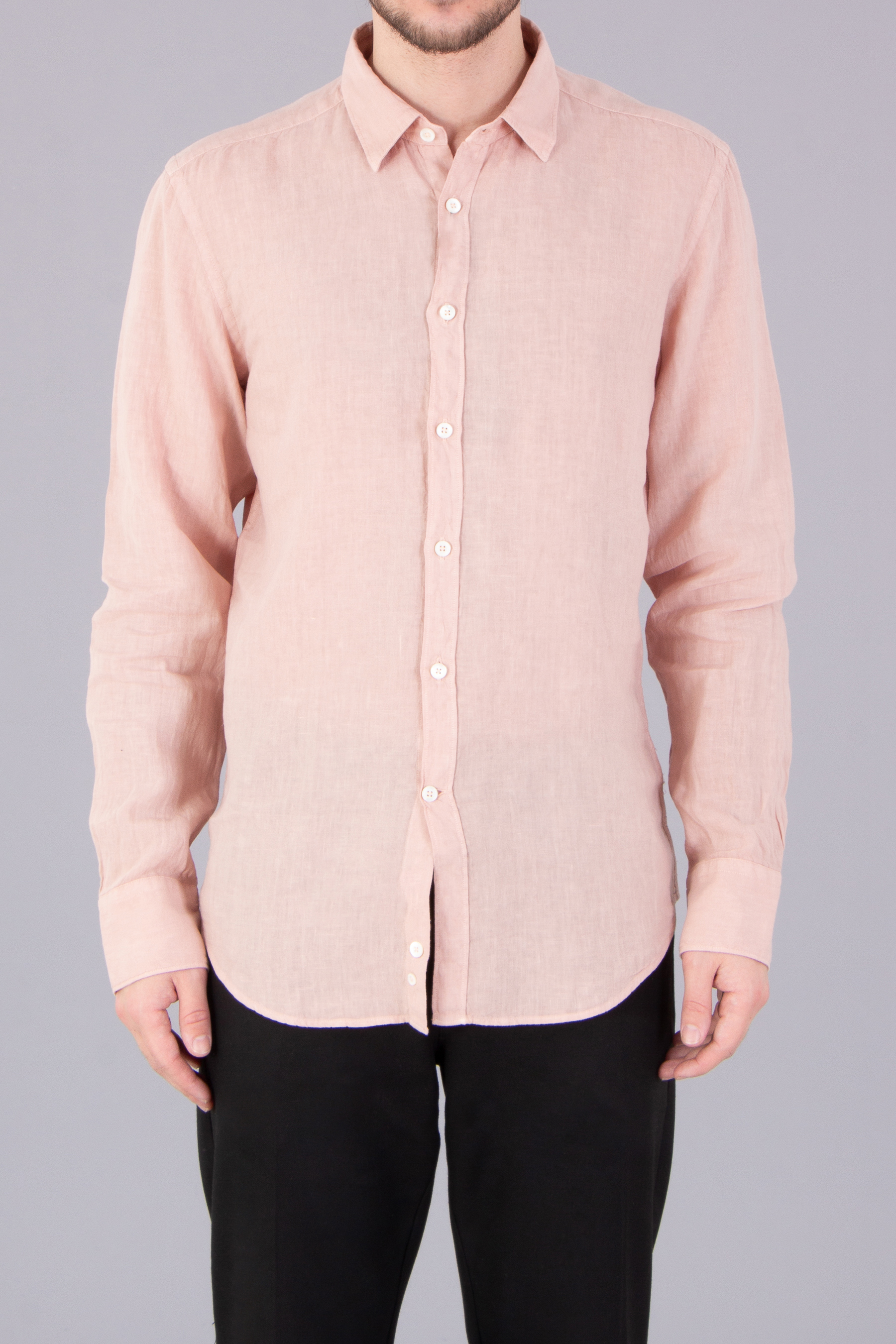 CANALI Regular Fit Linen Shirt