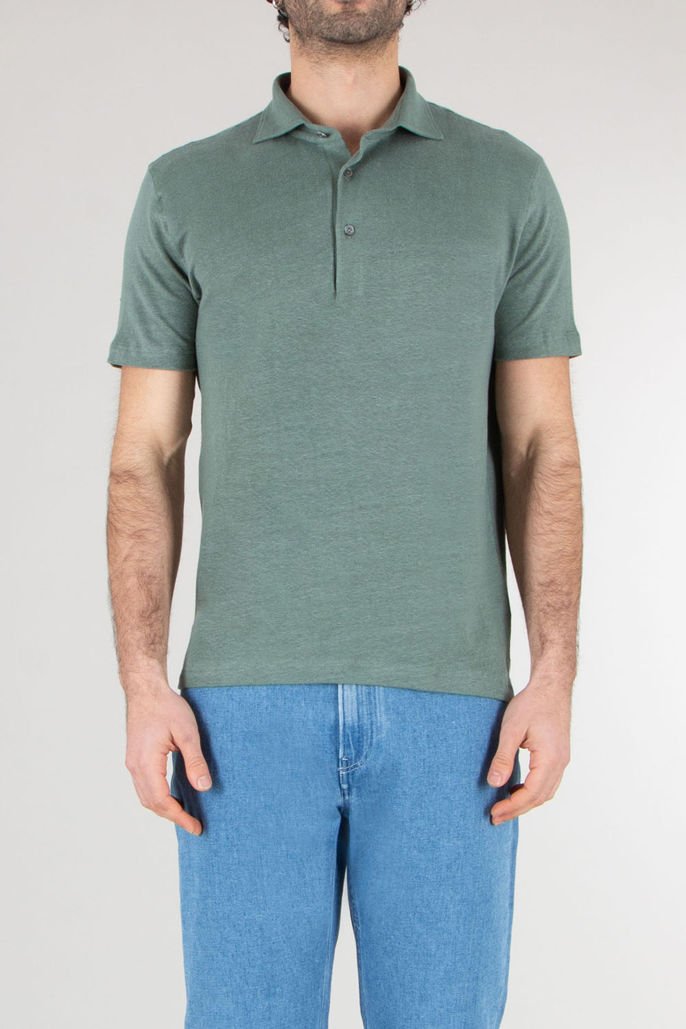 STEFAN BRANDT Linen Stretch Jersey Polo Shirt Laurin