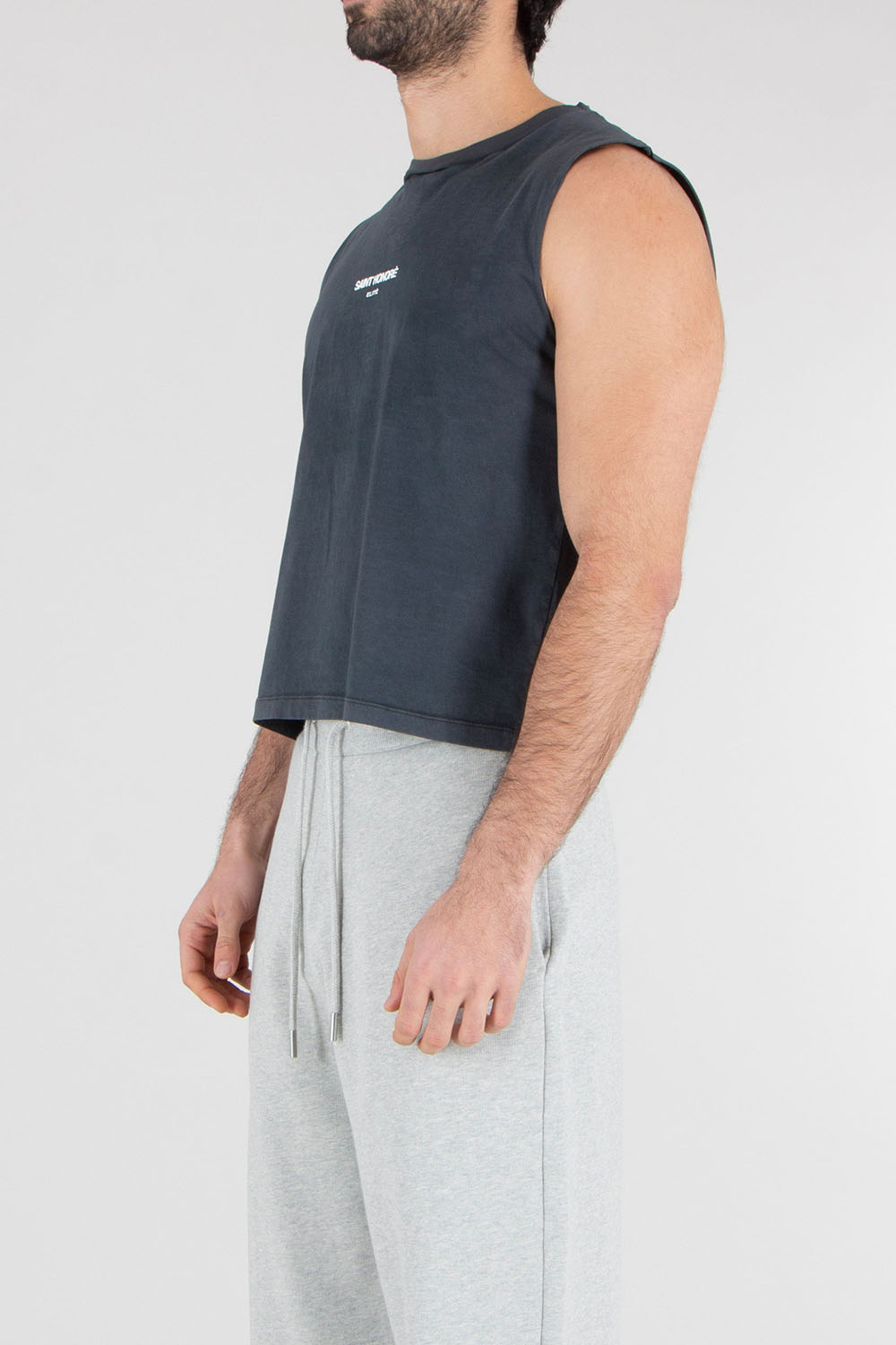 ELITÈ Regular Fit Logo Print Cotton Jersey Tank Top