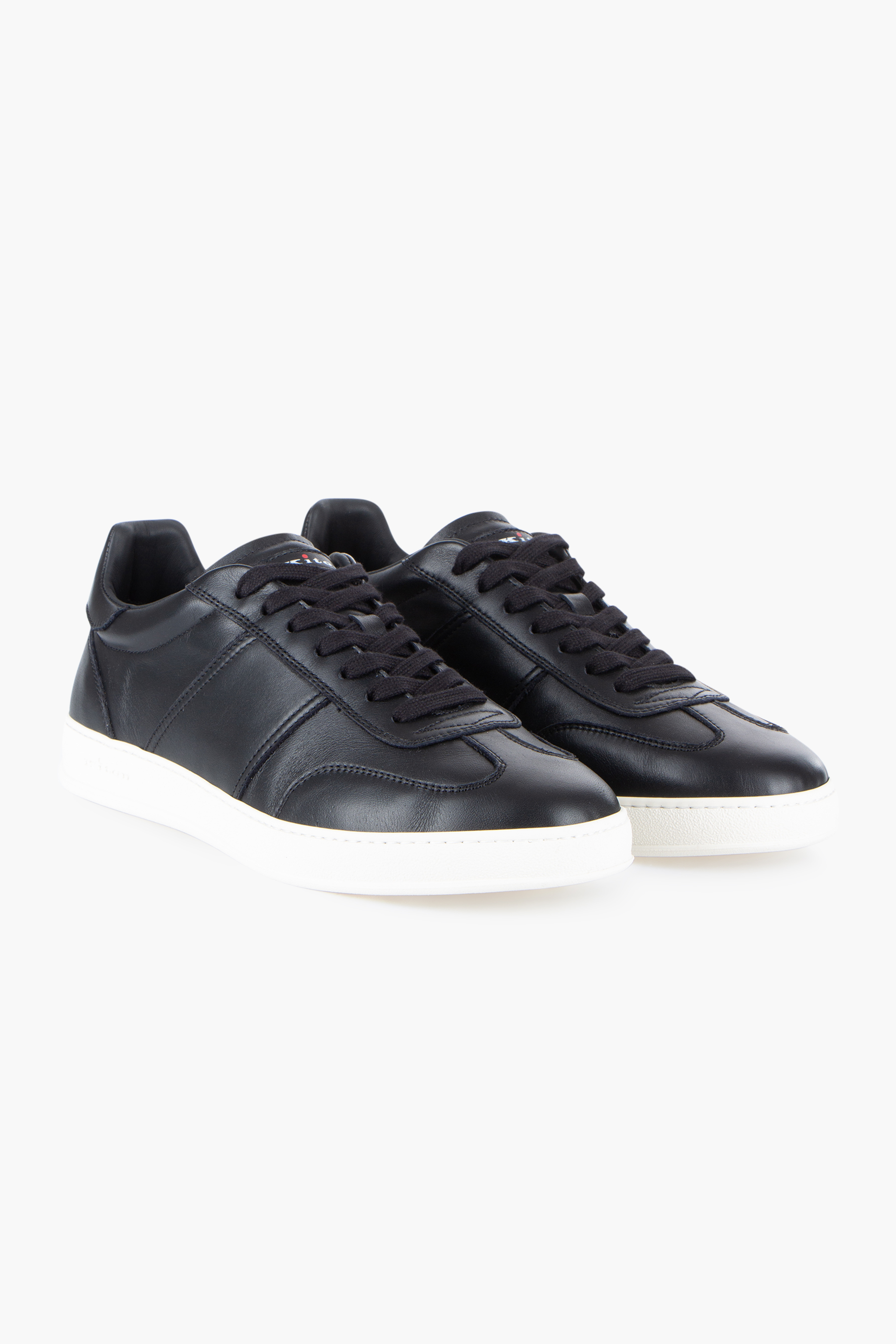 KITON Calf Leather Paneled Sneakers