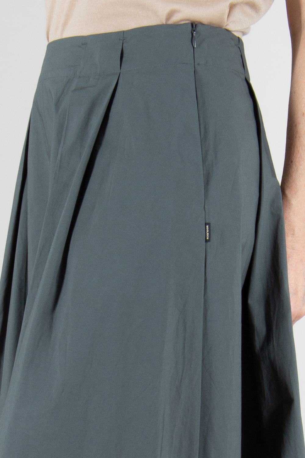 WOOLRICH Cotton Poplin Box Pleat Skirt