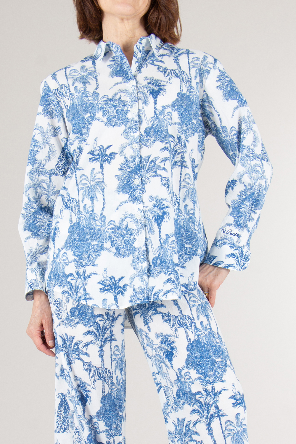 MC 2 SAINT BARTH Patterned Cotton Blouse Brigitte