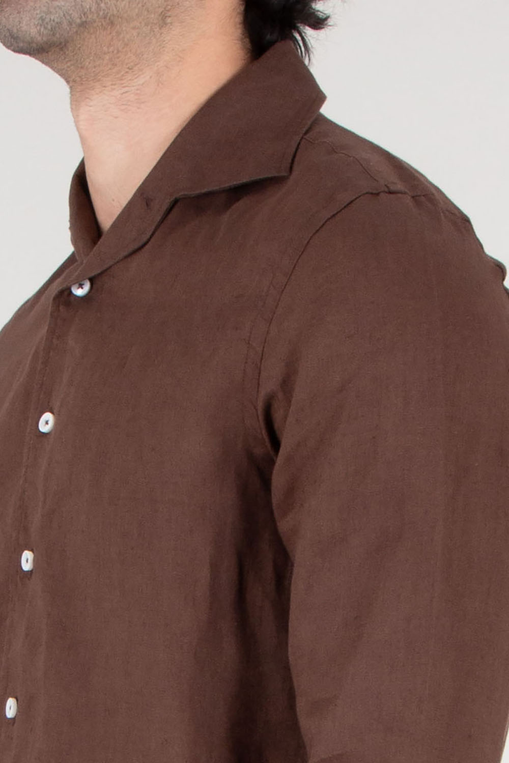 AURÉLIEN Slim Fit Linen Shirt Seaside