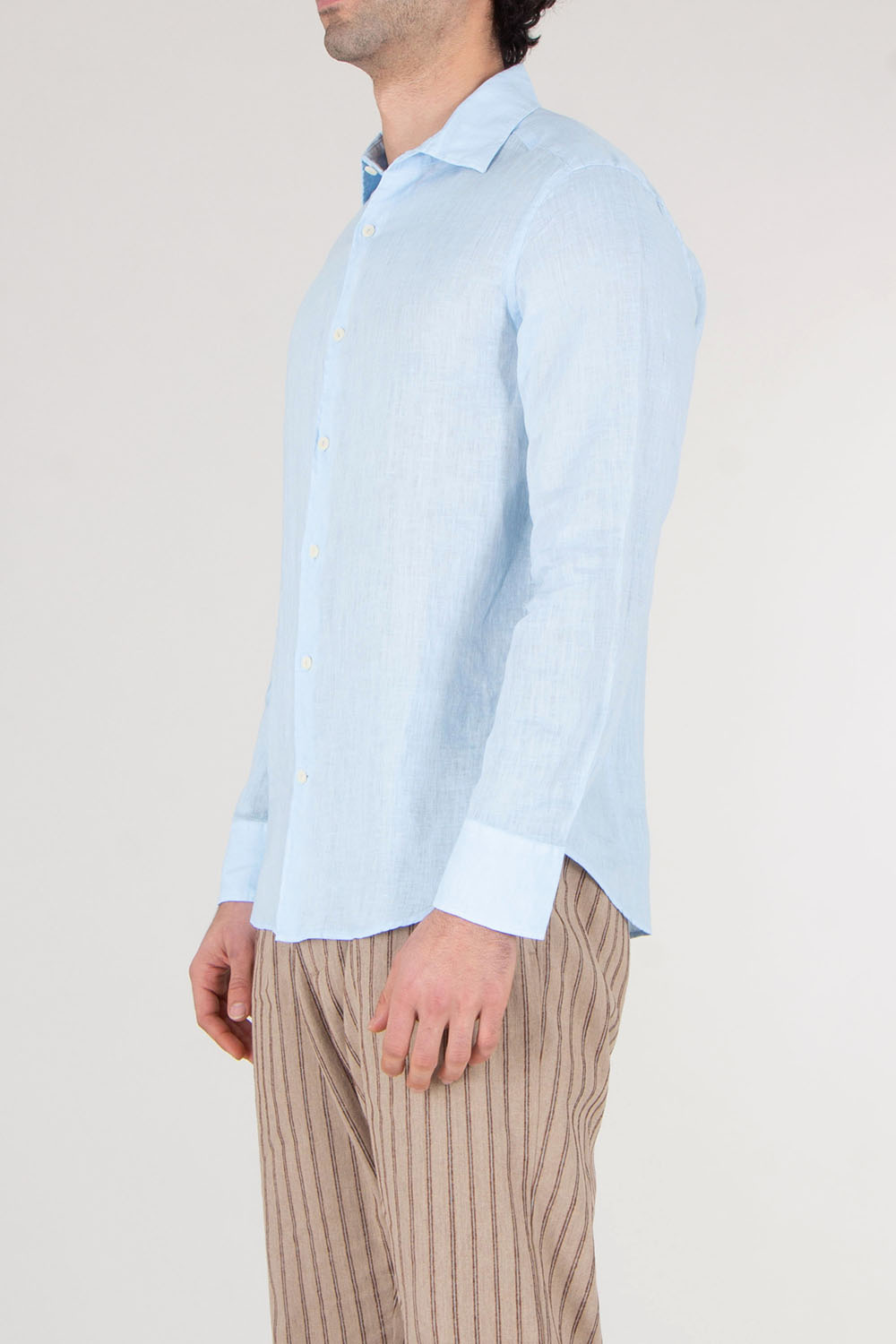 MC 2 SAINT BARTH Regular Fit Linen Shirt Pamplona