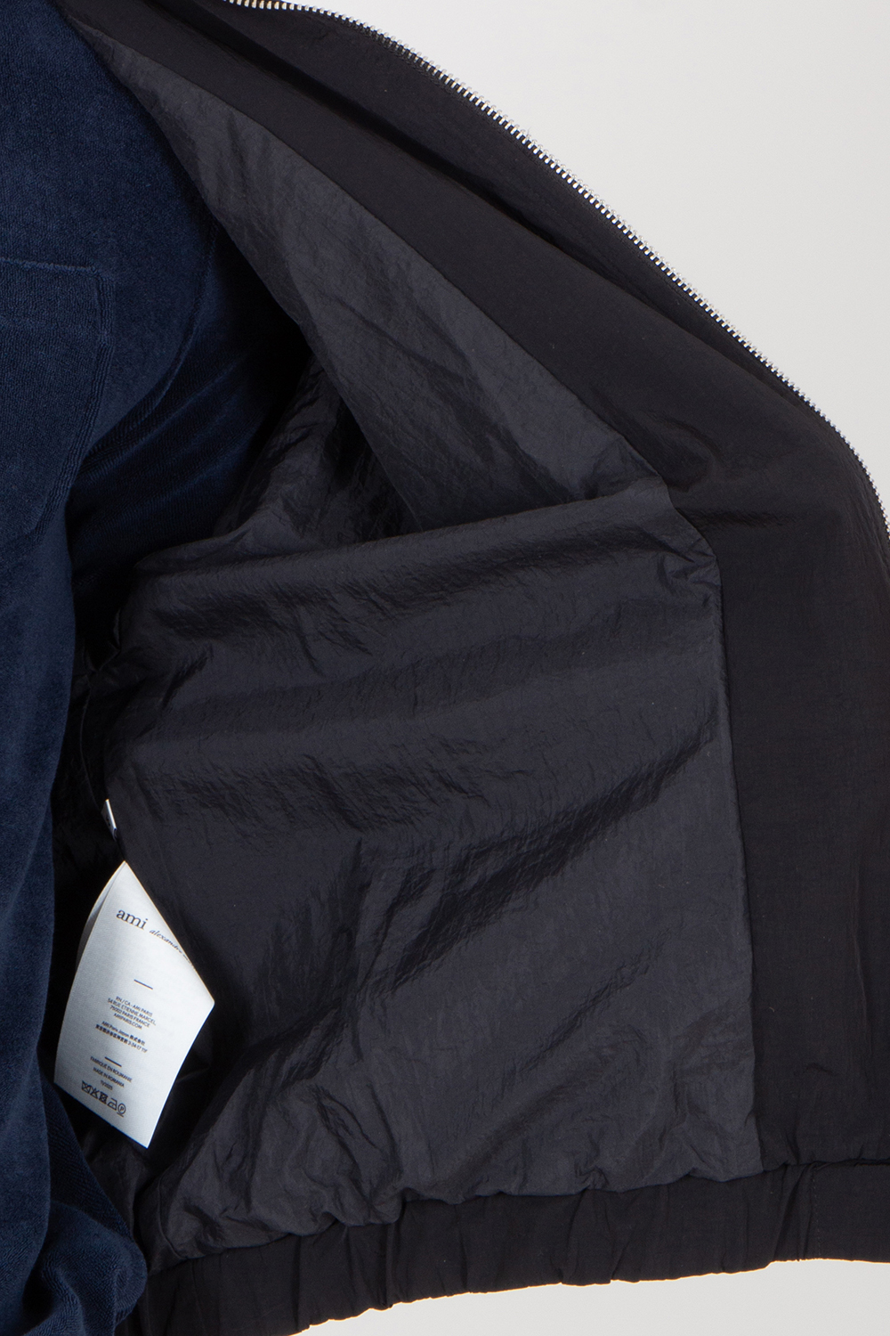 AMI PARIS Oversized Fit Ami De Coeur Crinkle Nylon Jacket