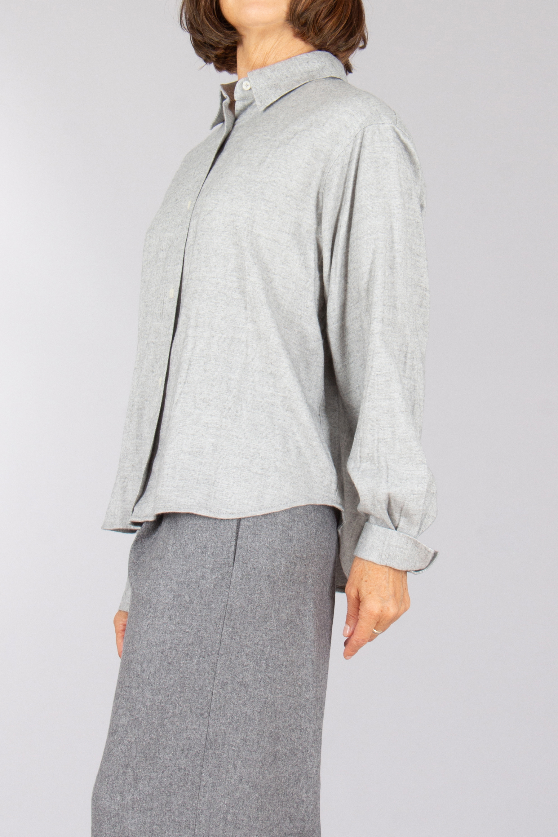 Langarm, Bluse, Leinen, Mantel, Pullover