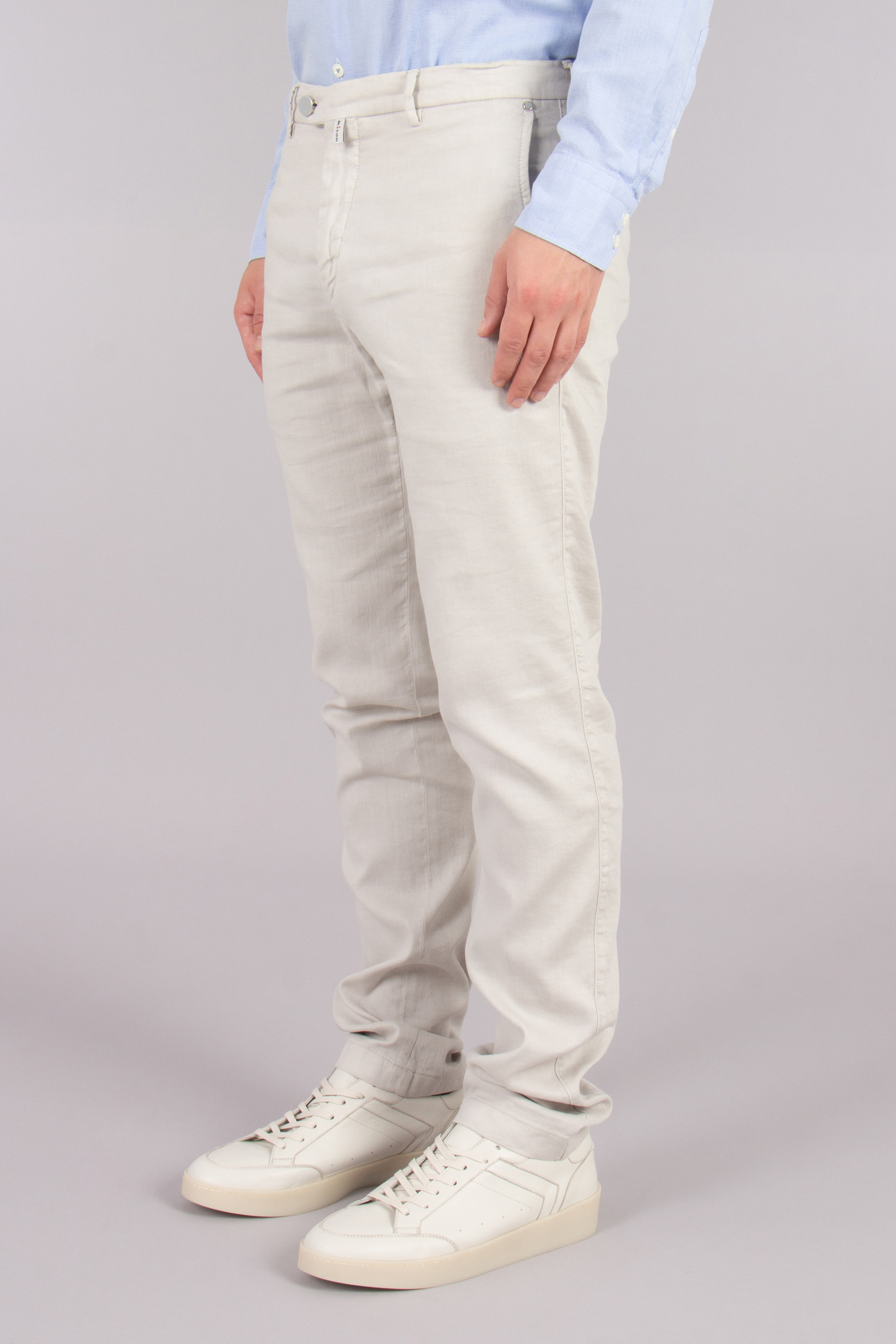KITON Slim Fit Linen-Cotton Stretch Pants