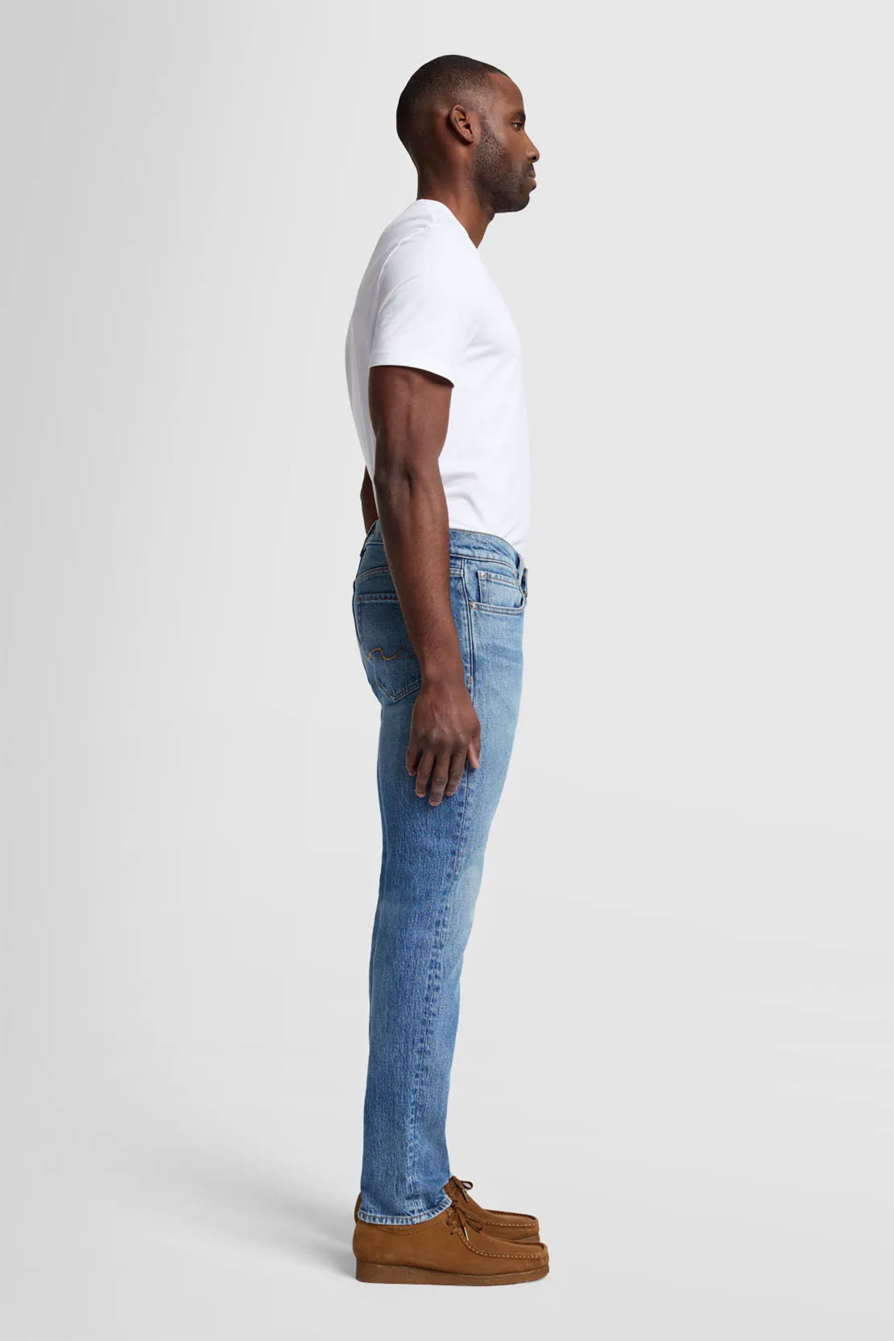 7 FOR ALL MANKIND Cotton Stretch Denim Jeans Slimmy Underline 7 FOR ALL MANKIND Cotton Stretch Denim Jeans Slimmy Underline