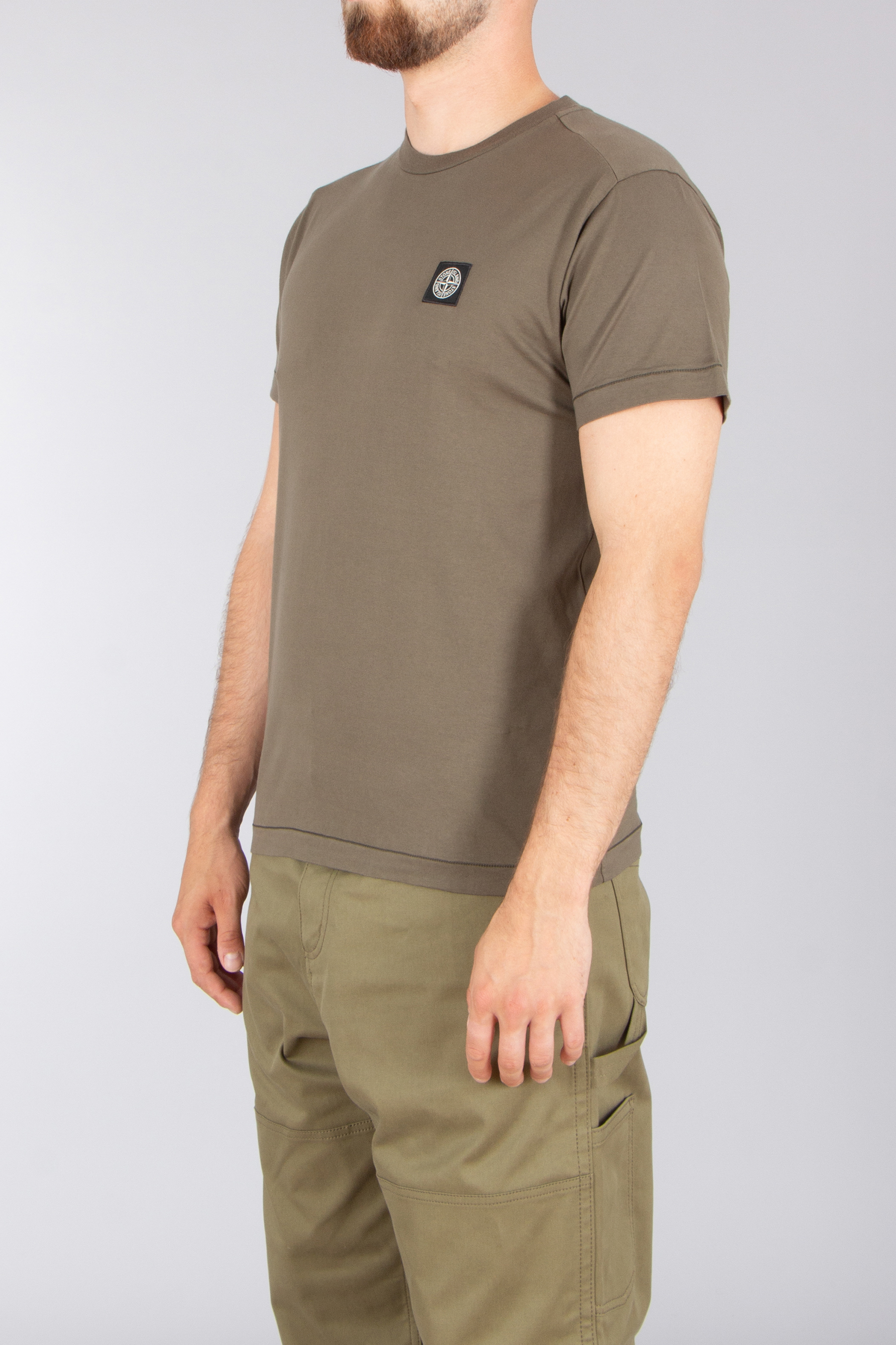 STONE ISLAND Slim Fit Cotton Jersey T-Shirt T-shirt, Khaki, Erwachsener, Mann, Person