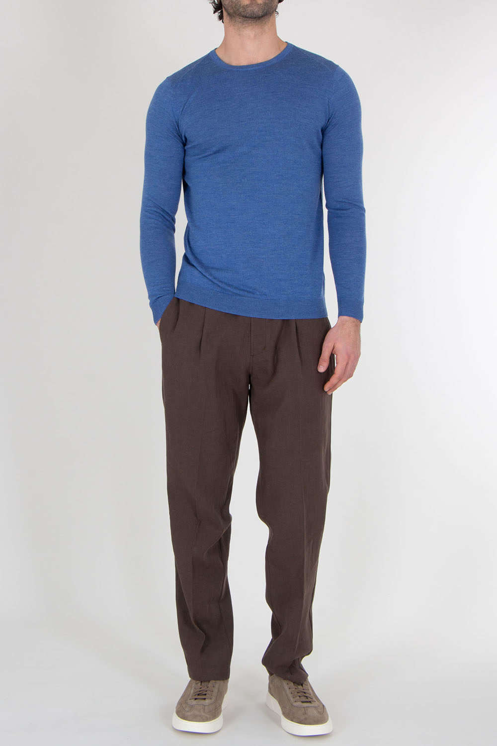 MIENTUS BERLIN Merino Silk Cashmere Crew Neck Sweater