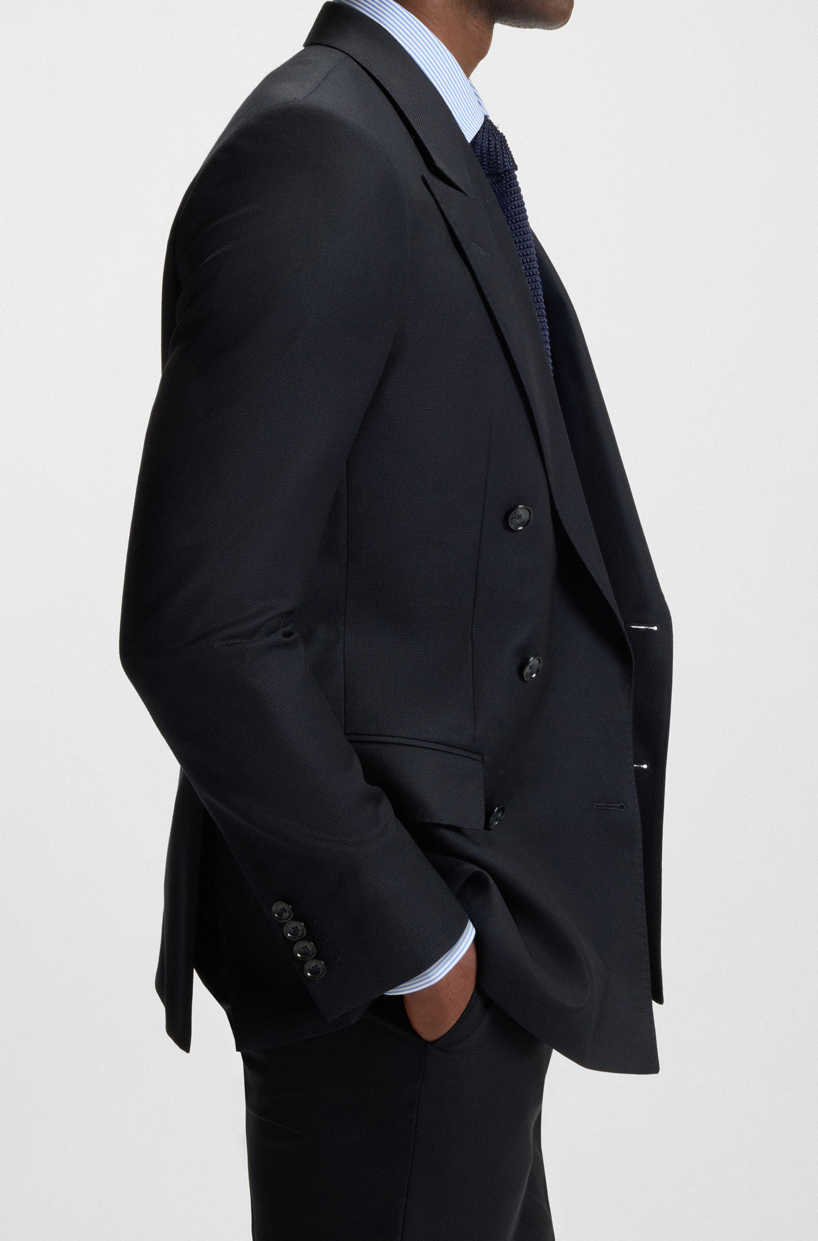 BECKHAM X BOSS Slim Fit Virgin Wool Suit Formelle Kleidung, Anzug, Smoking, Mantel, Blazer