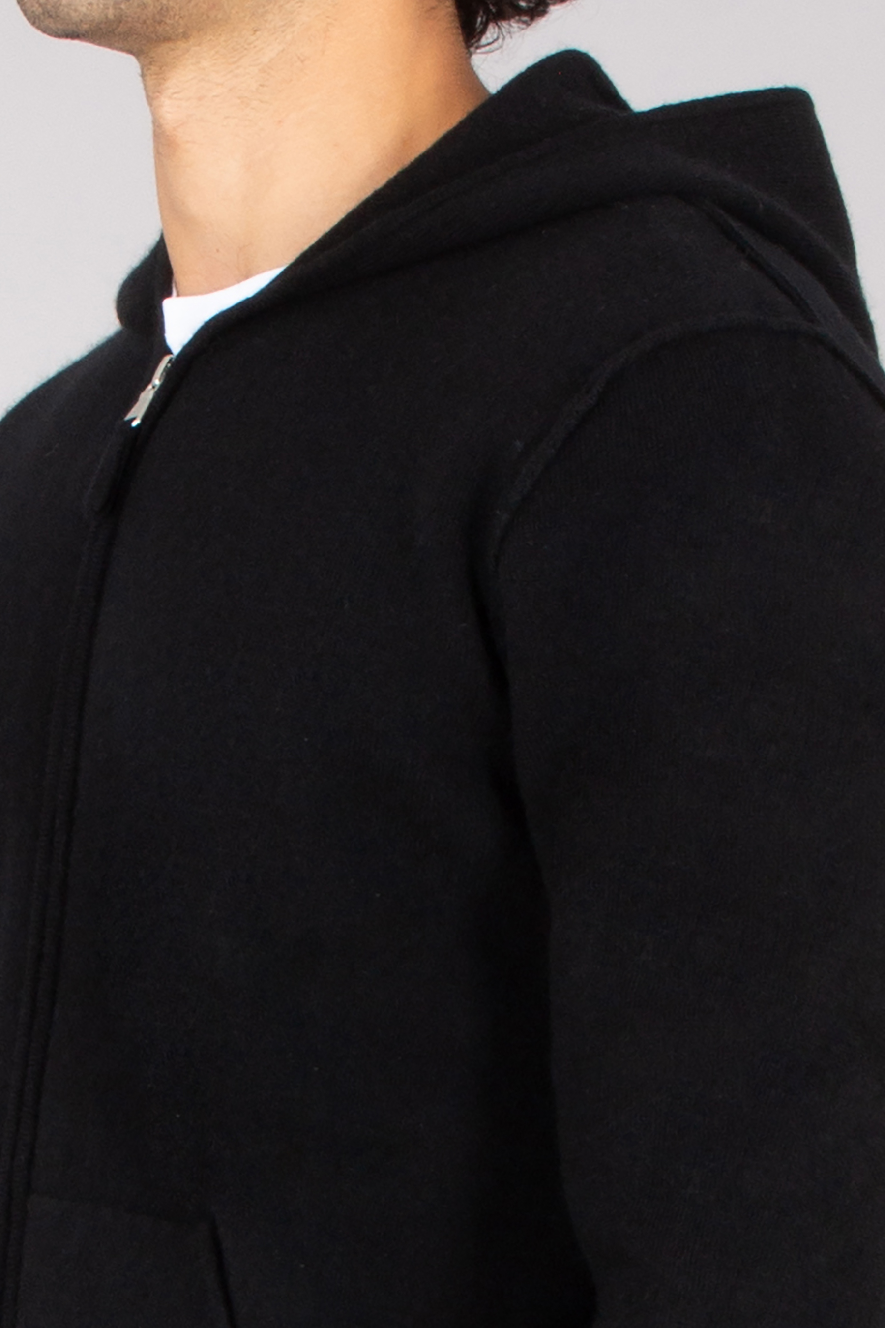 ALLUDE Regular Fit Ribbed Virgin Wool-Cashmere Blend Knit Hoodie Vlies, Mantel, Pullover, Sweatshirt, Kapuzenpulli