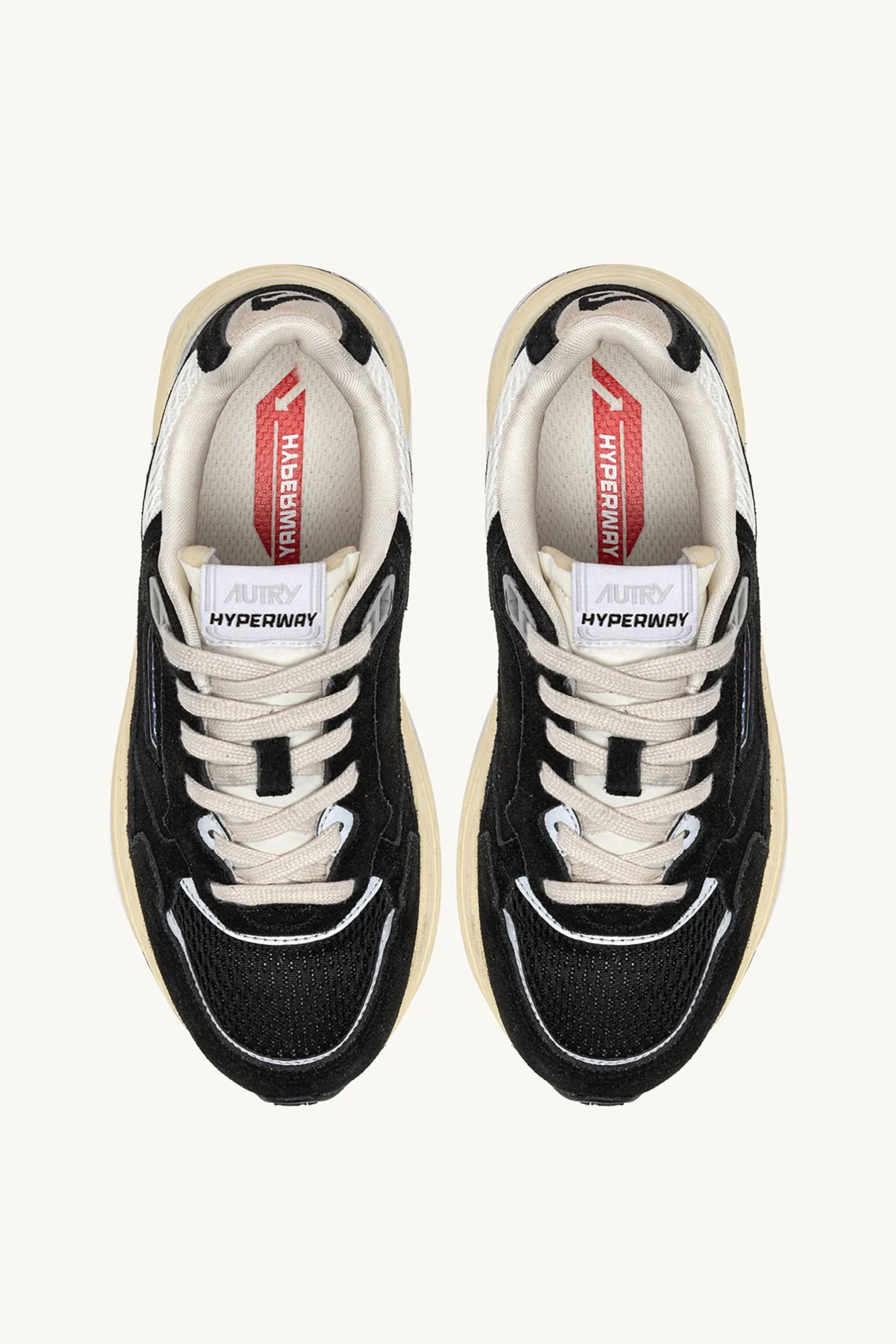 AUTRY Suede & Mesh Sneakers Hyperway Low Bekleidung, Schuhwerk, Schuh, Sneaker