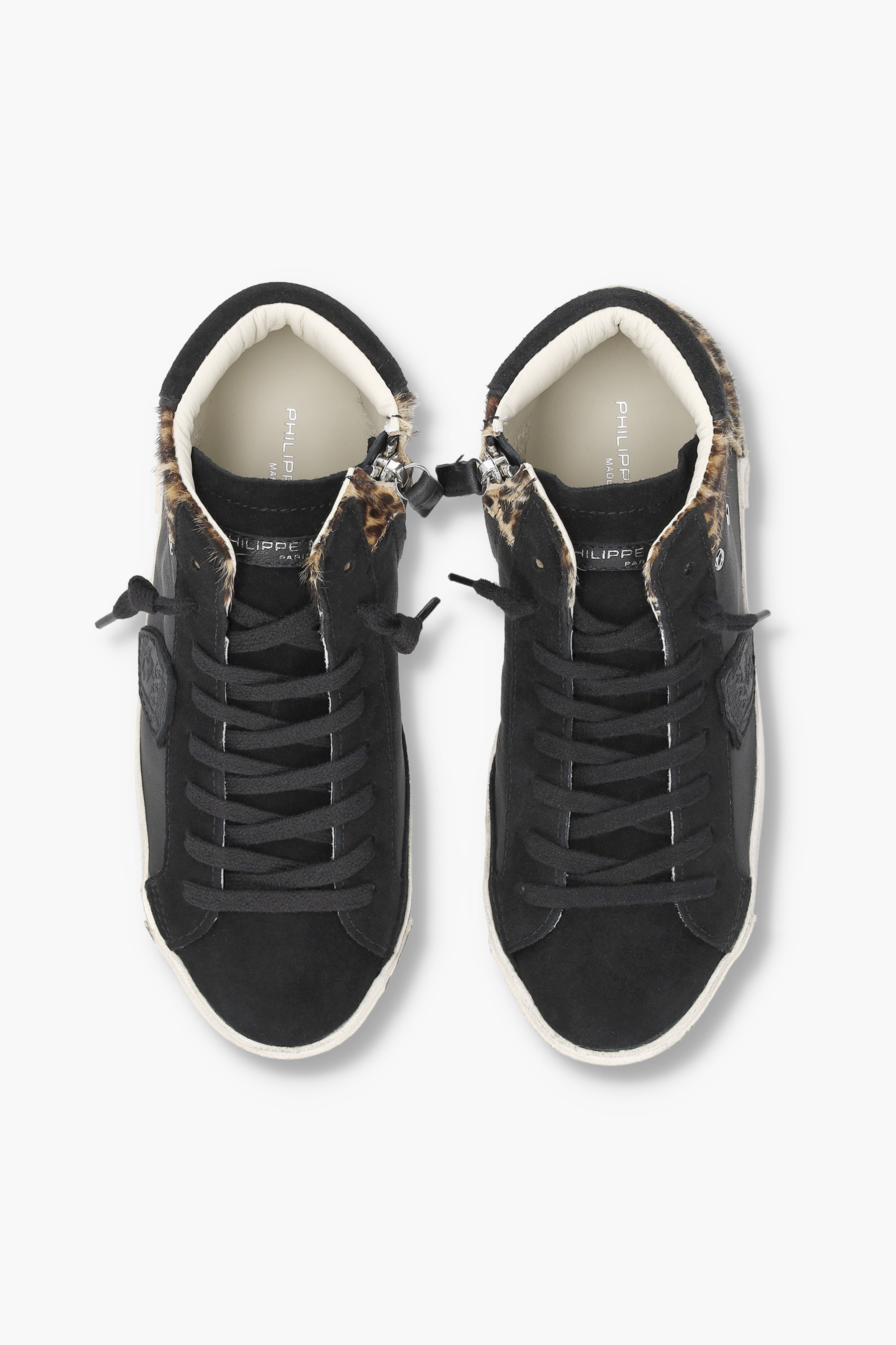 PHILIPPE MODEL Leo Pony Fur & Leather Prsx High Schuhwerk, Schuh, Sneaker, Leinwand, Wildleder