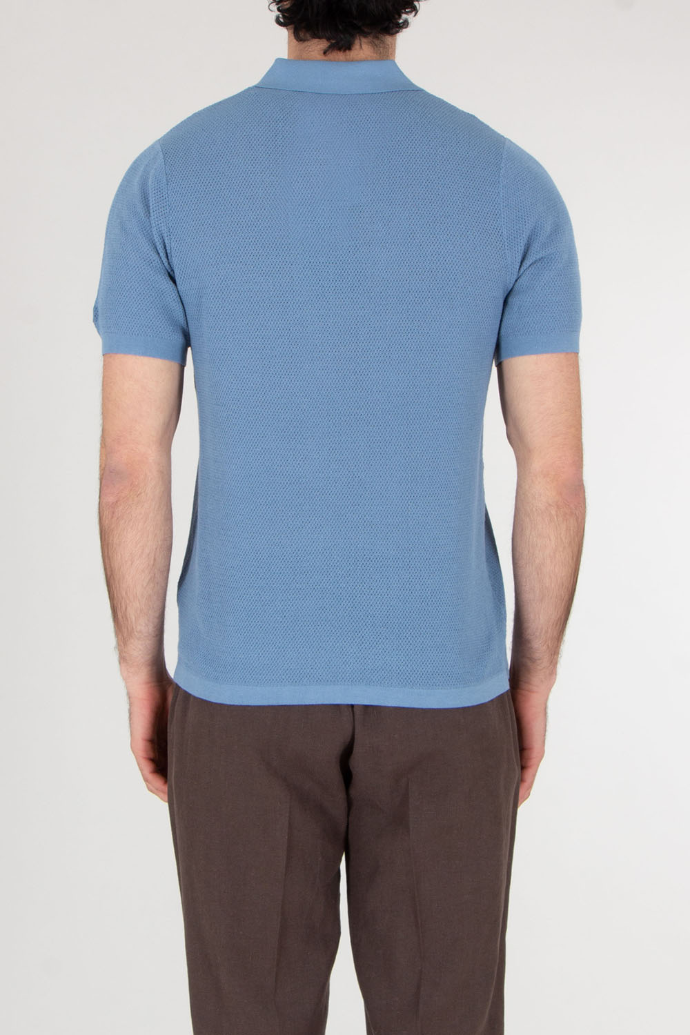 MC 2 SAINT BARTH Regular Fit Mesh High-Twist Cotton Polo Sloan 