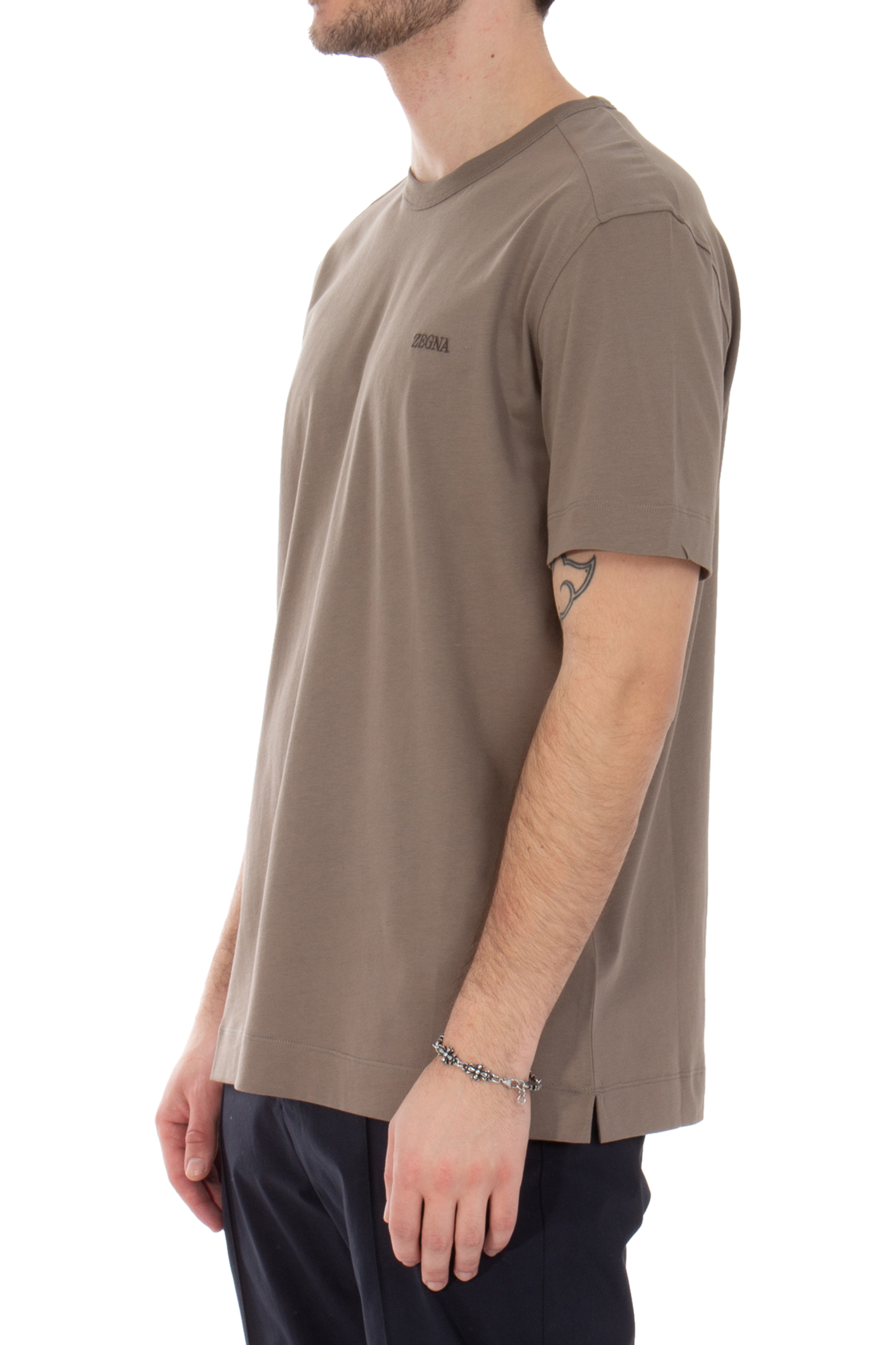 ZEGNA Embroidered Cotton Jersey Wear T-Shirt