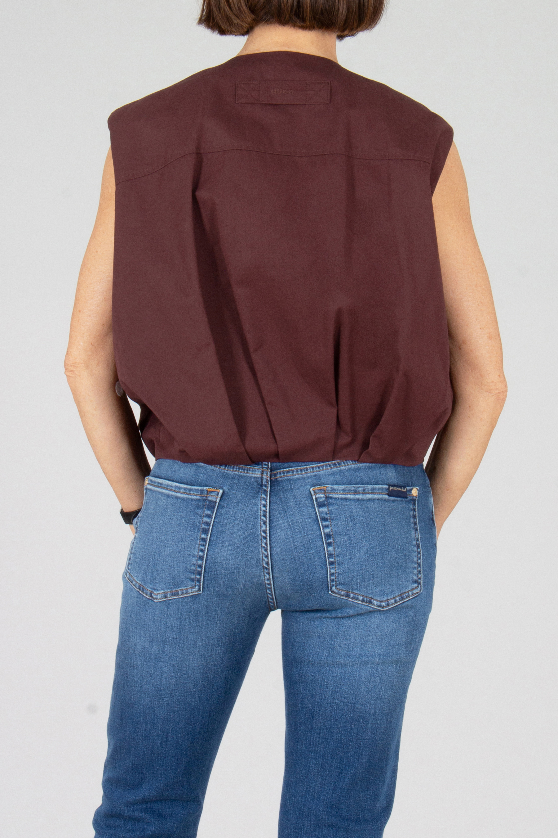 Bluse, Weste, Hosen, Jeanshose, Person