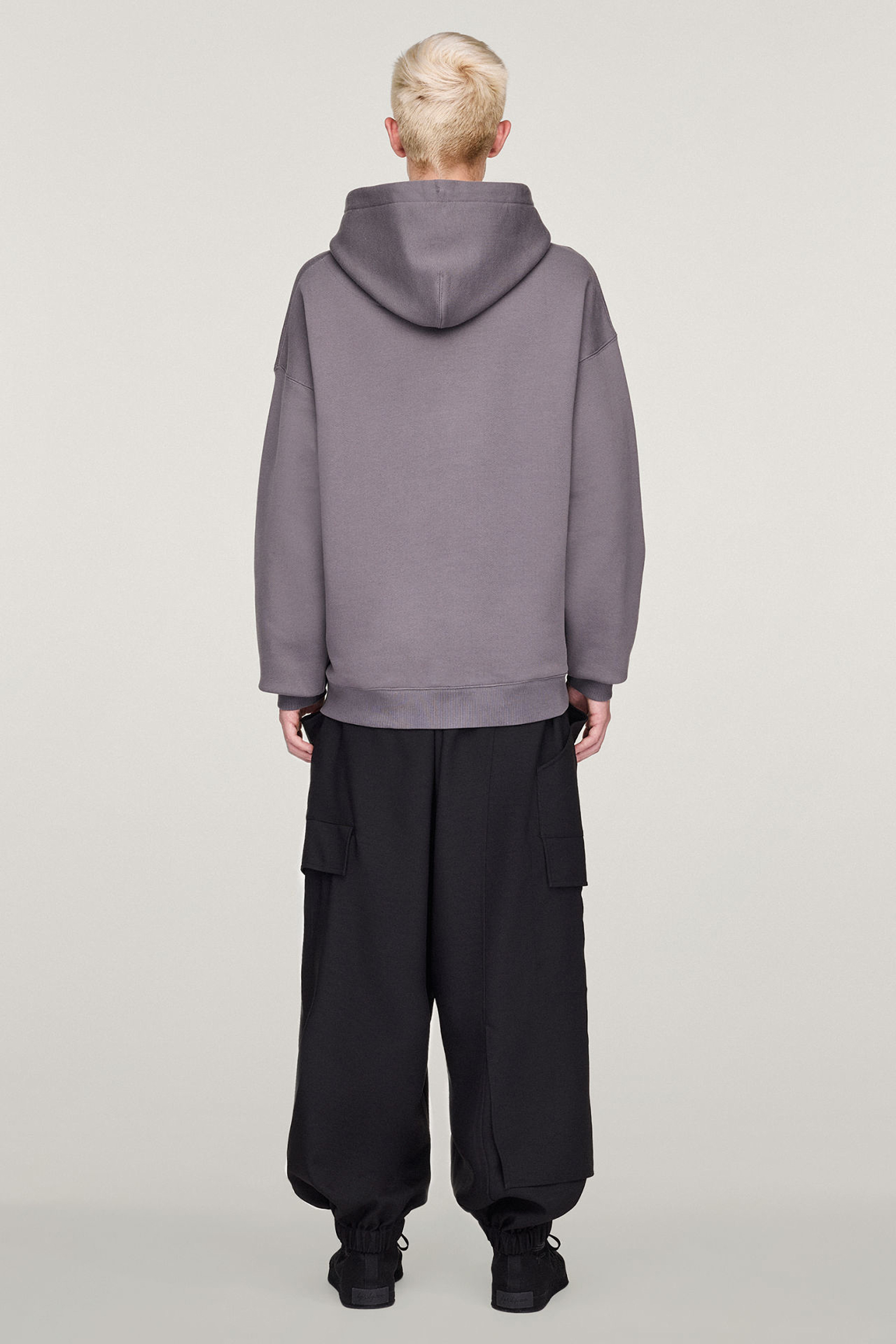 Y-3 Loose Fit Graphic Print Cotton French Terry Hoodie Pulli, Sweatshirt, Kapuzenpulli, Modisch, Kapuze