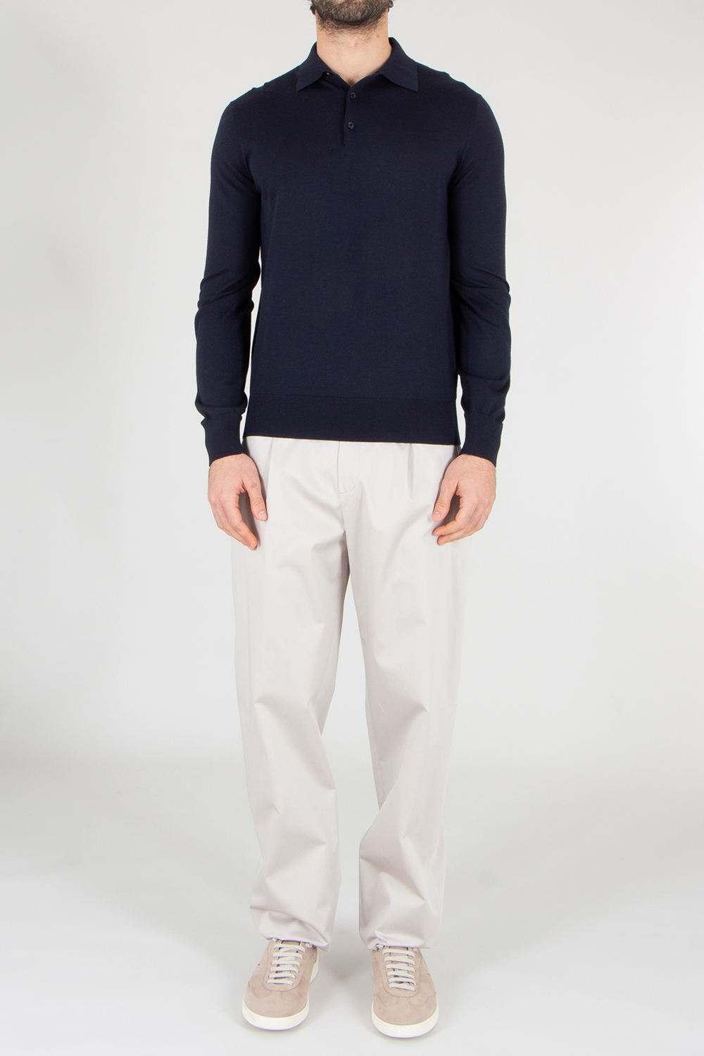 AGNONA Regular Fit Wool Knit Polo