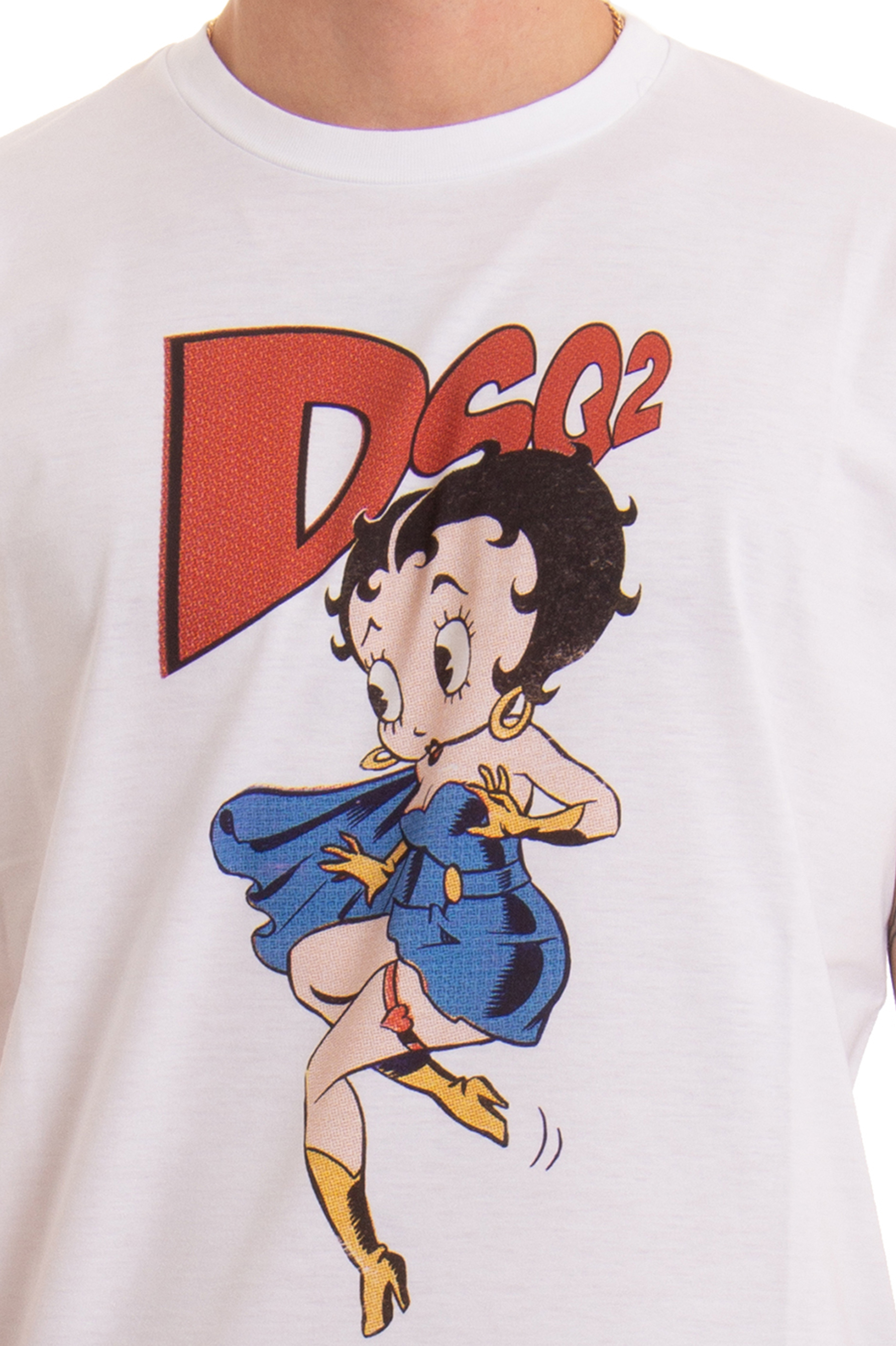 DSQUARED2 Betty Boop Cool Fit Cotton T-Shirt DSQUARED2 Betty Boop Cool Fit Cotton T-Shirt