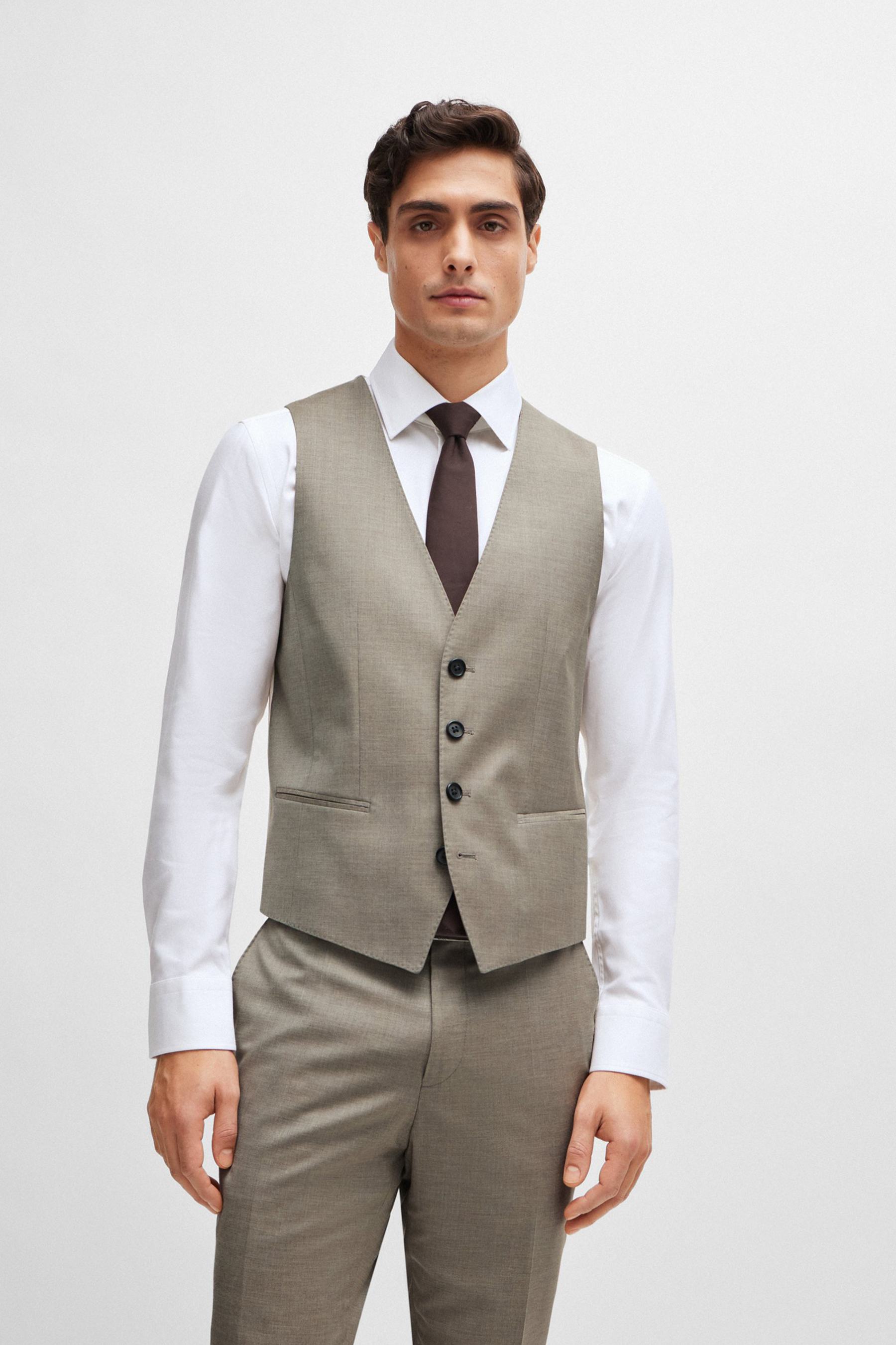 BOSS Slim Fit Virgin Wool Blend Suit H-Huge BOSS Slim Fit Virgin Wool Blend Suit H-Huge