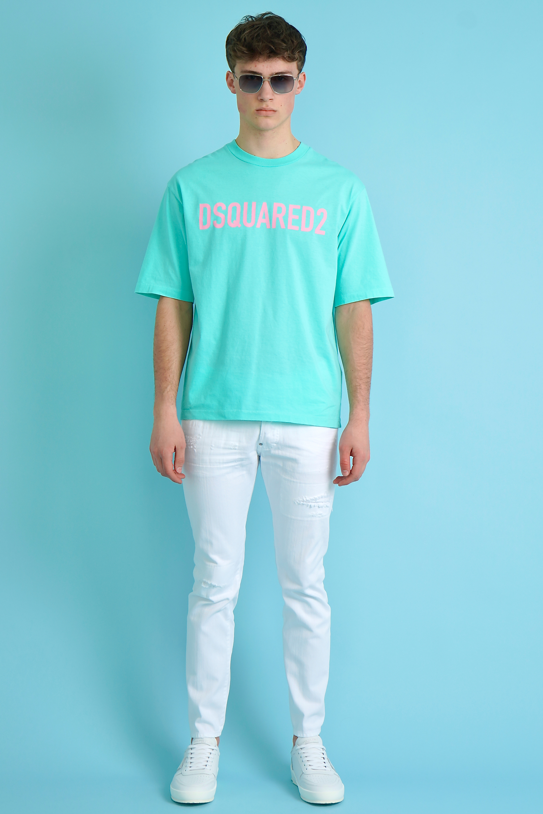 DSQUARED2 Printed Loose Fit Cotton T-Shirt DSQUARED2 Printed Loose Fit Cotton T-Shirt
