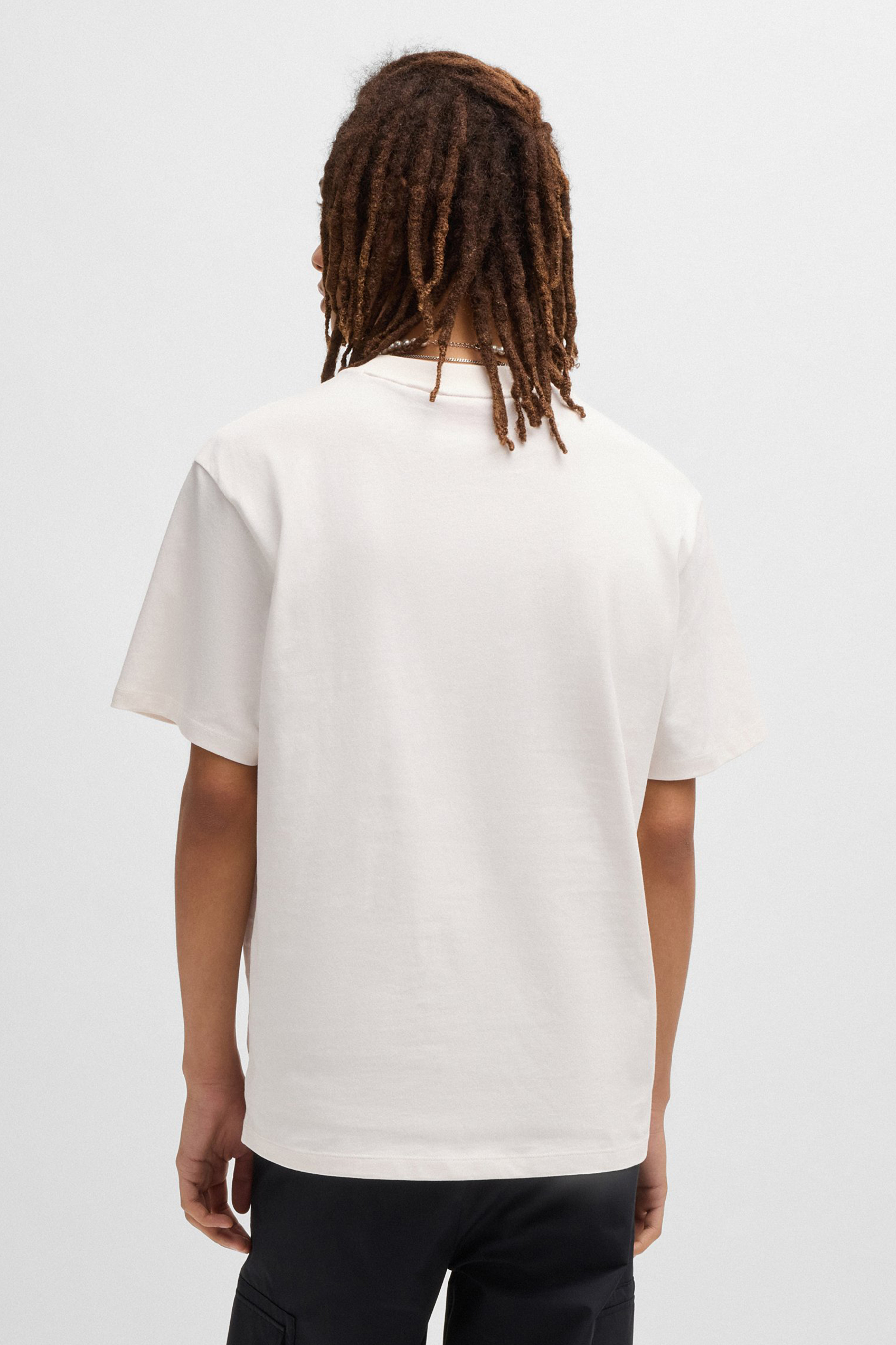 HUGO Relaxed Fit Printed Cotton Jersey T-Shirt Dapolino HUGO Relaxed Fit Printed Cotton Jersey T-Shirt Dapolino