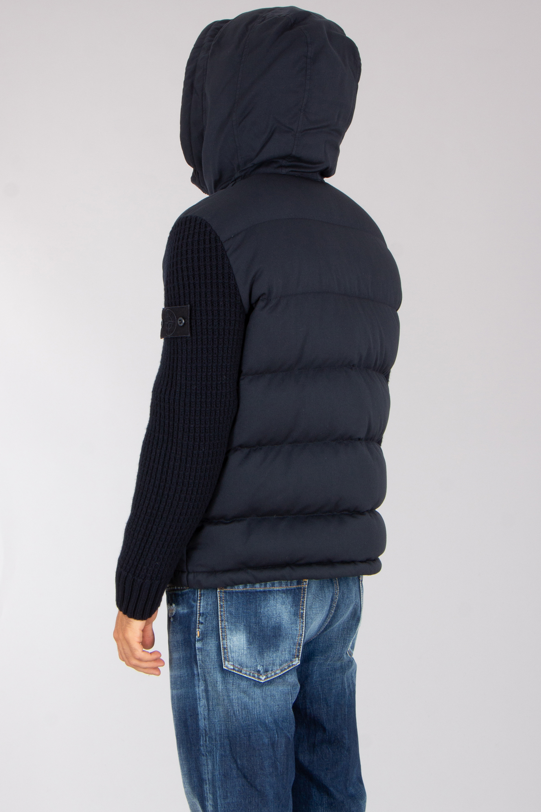 STONE ISLAND Regular Fit Ghost Piece Twill Virgin Wool-TC & Knit Down Jacket Mantel, Jacke, Weste, Kapuze, Kapuzenpulli
