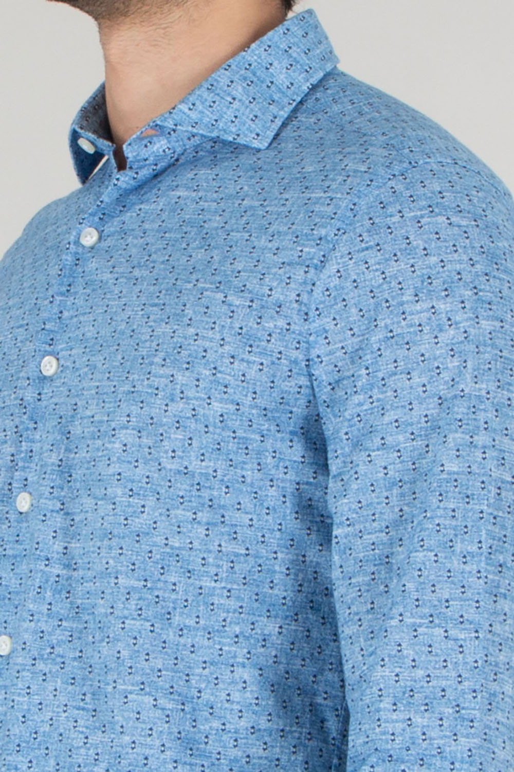 SONRISA Regular Fit Patterned Cotton Shirt