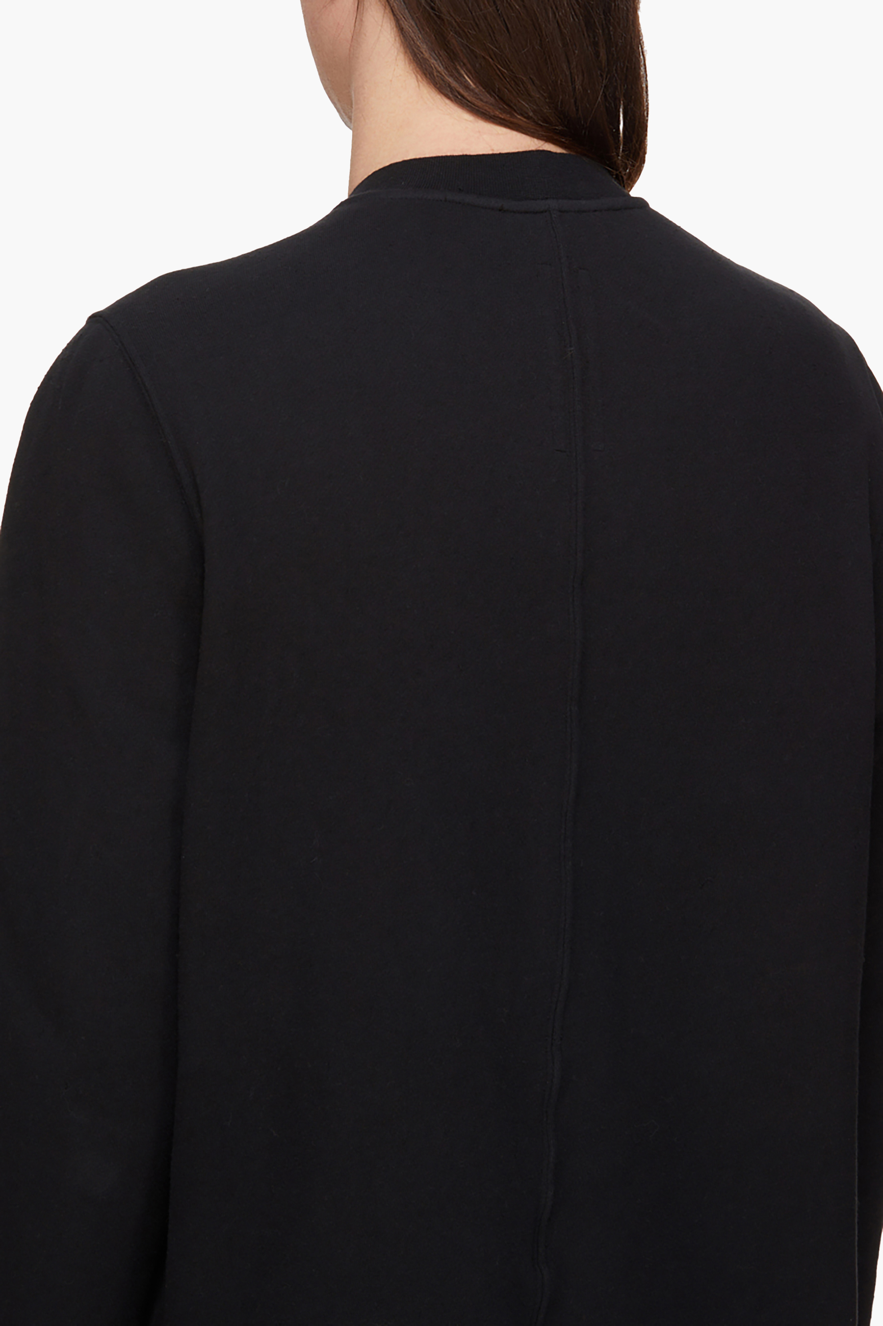 RICK OWENS DRKSHDW Regular Fit Brushed Organic Cotton French Terry Crewneck Sweatshirt Mantel, Jacke, Langarm, Blazer, Person