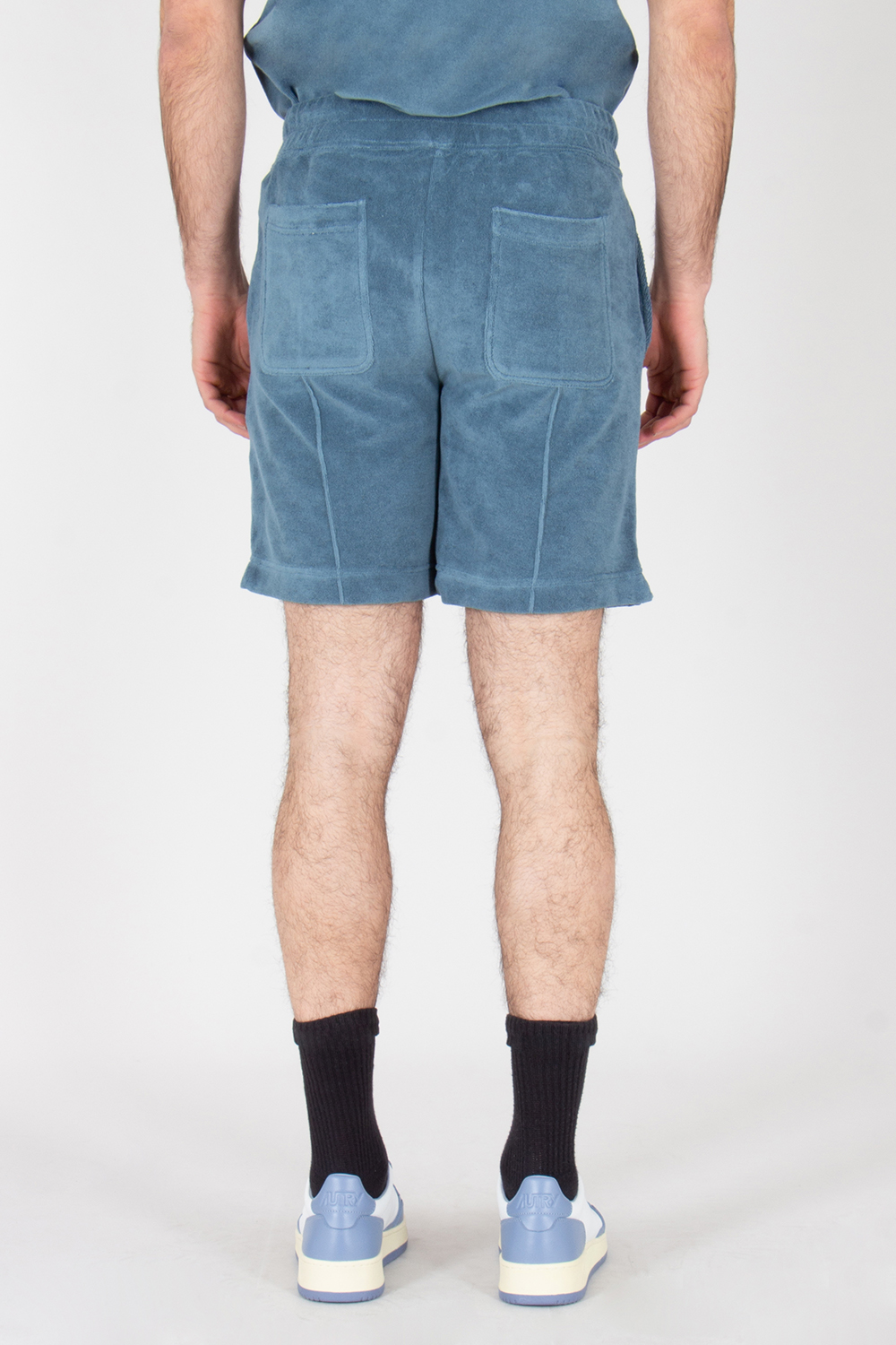 AURÉLIEN Slim Fit Cotton Blend Terry Leisure Shorts