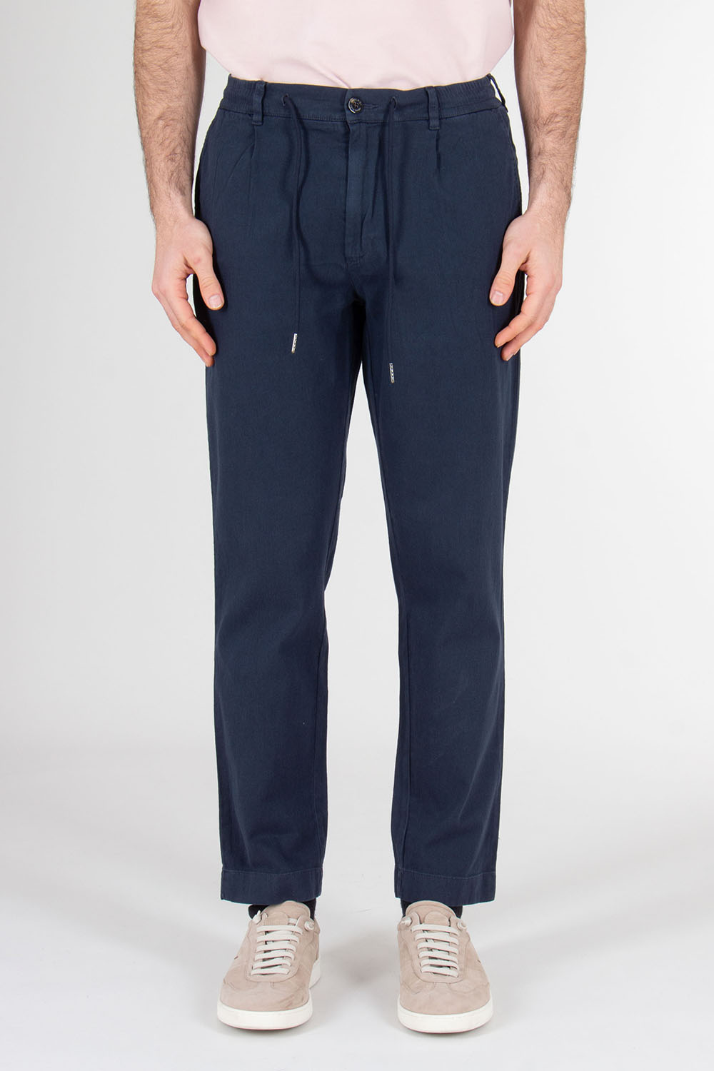 WOOLRICH Regular Fit Cotton Linen Stretch Pants