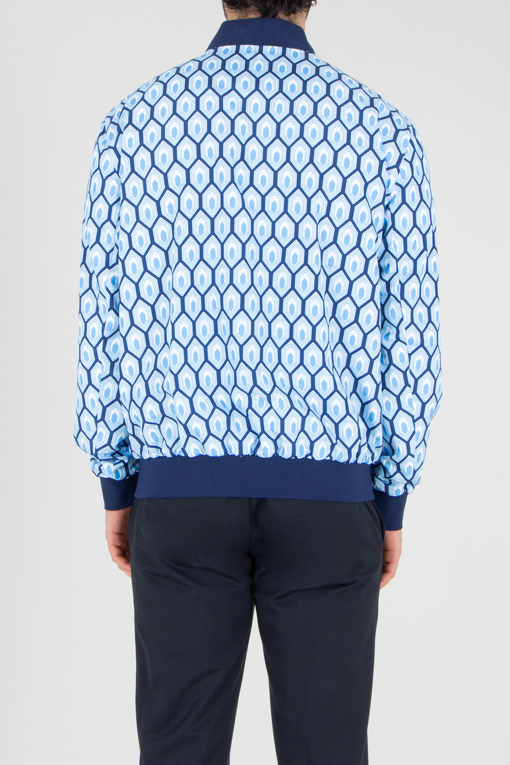 KITON Regular Fit Printed Technical Fabric Bomber Jacket