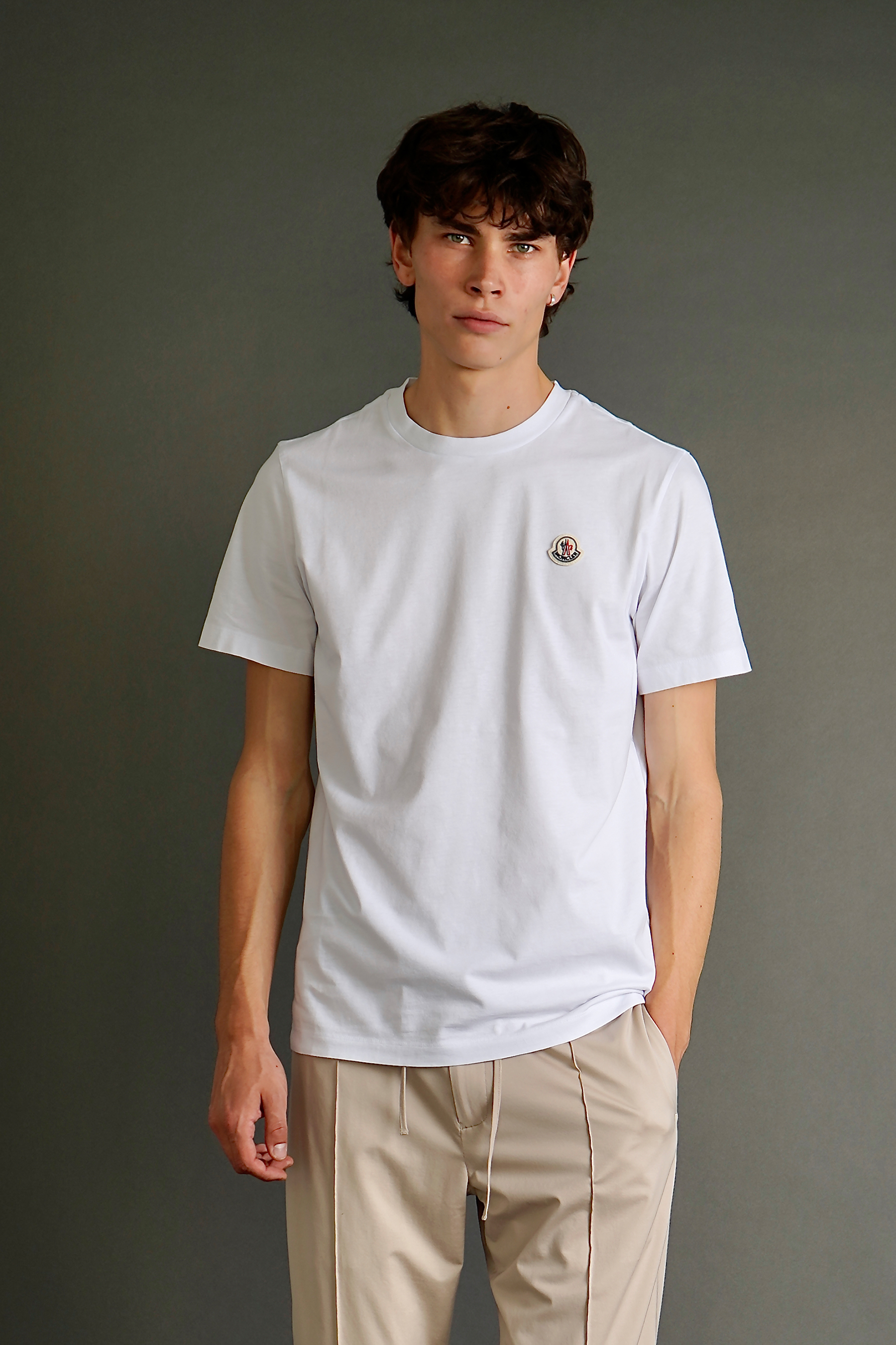MONCLER Regular Fit Organic Cotton Jersey T-Shirt T-shirt, Junge, Männlich, Person, Jugendlich