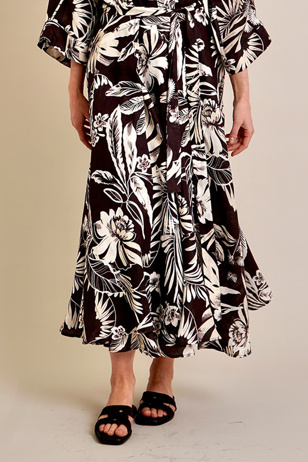 VAN LAACK Flared Linen Wrap Skirt Roya