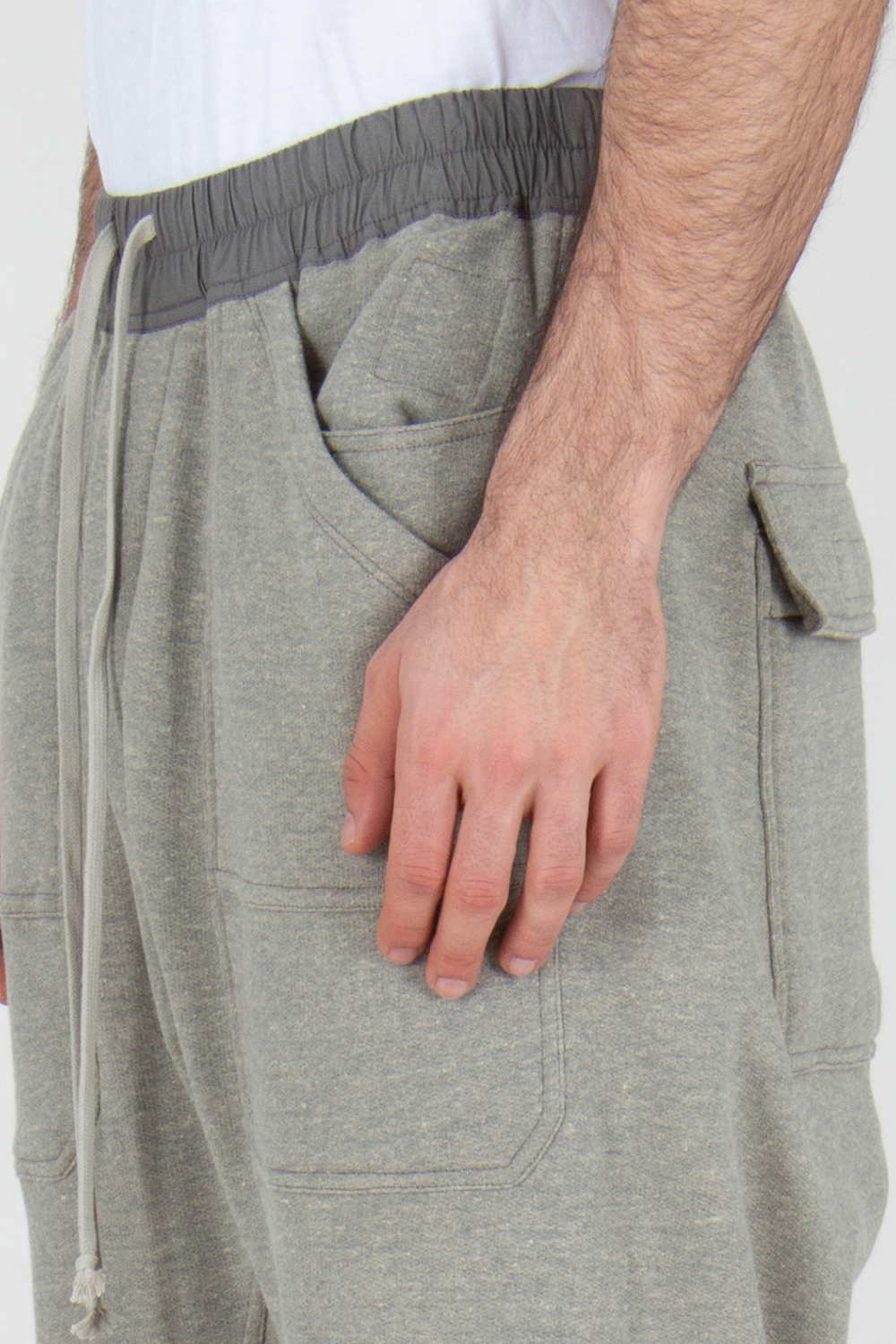 RICK OWENS DRKSHDW Relaxed Fit Cotton Blend Sweatpants Cargo