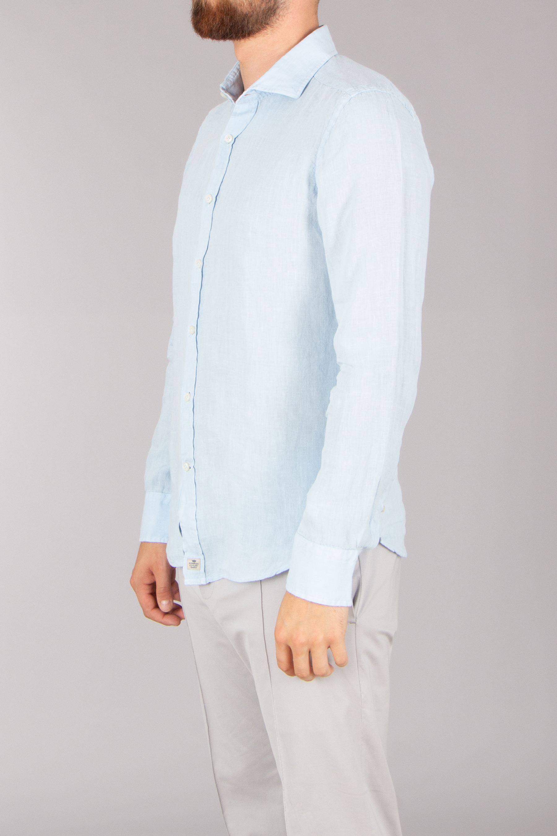 SONRISA Regular Fit Linen Shirt Hemd, Langarm, Ärmel, Leinen, Kleid, Hemd