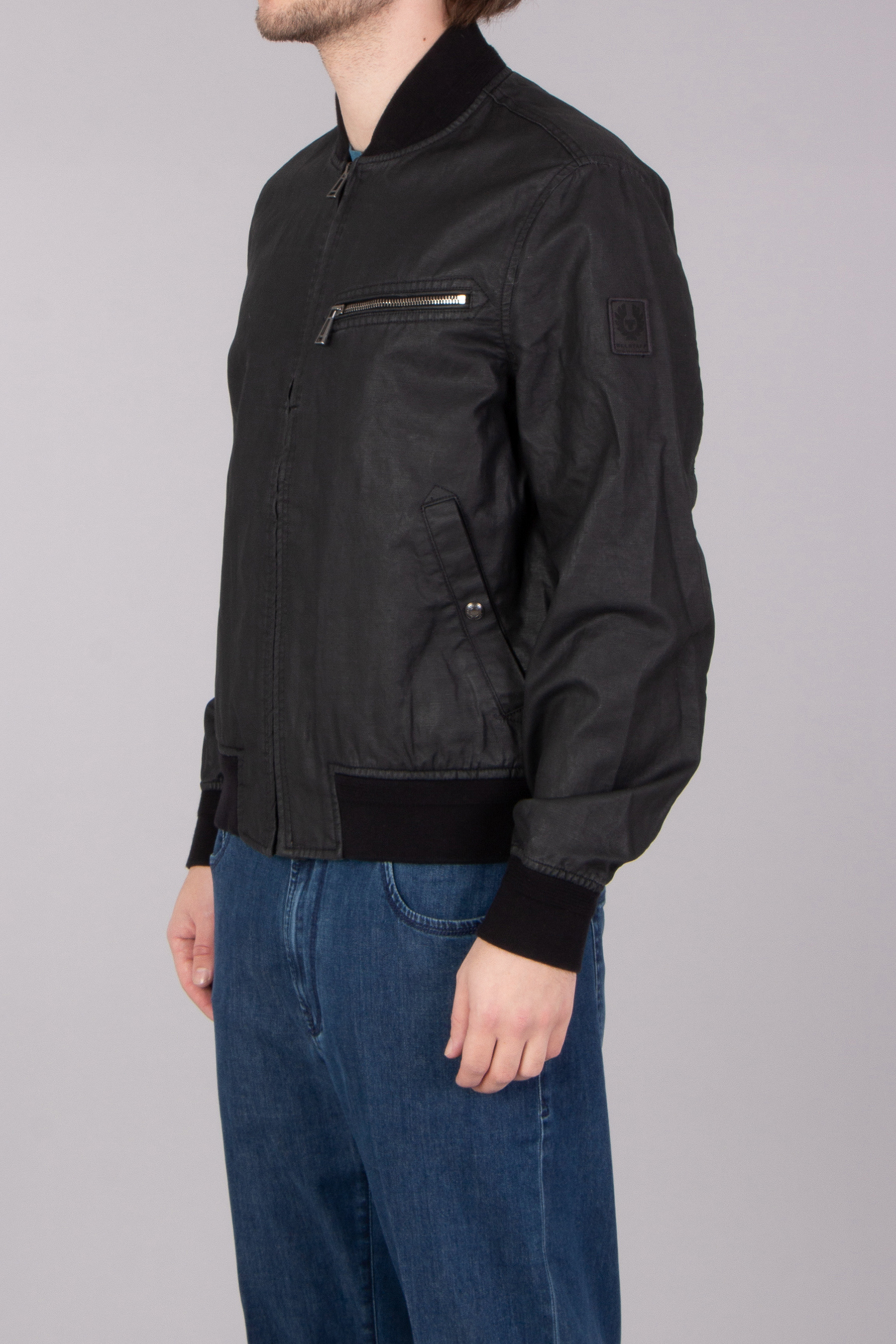 BELSTAFF Regular Fit Coated Cotton-Linen Blend Jacket Vantage BELSTAFF Regular Fit Coated Cotton-Linen Blend Jacket Vantage