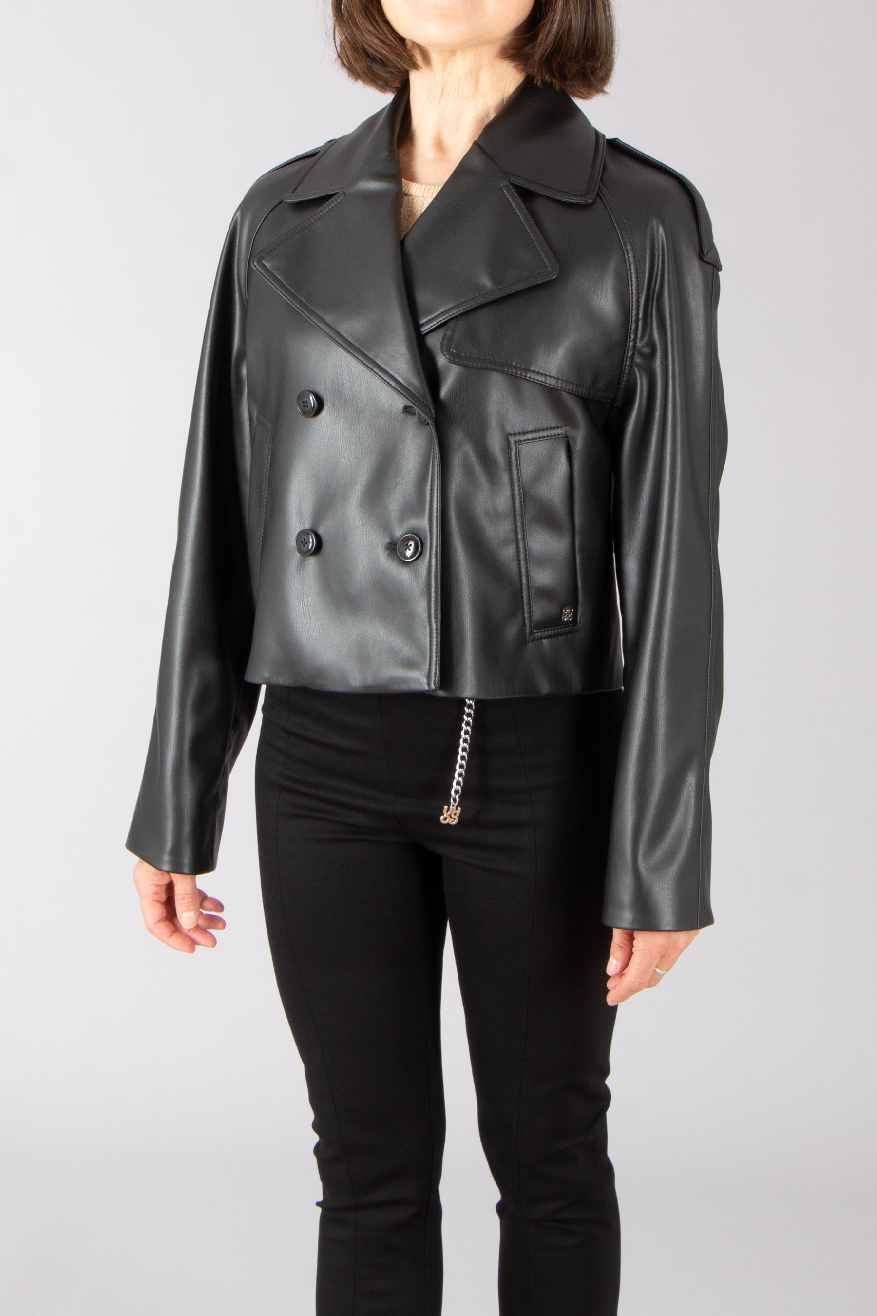 HUGO Faux Leather Biker Jacket Alanari