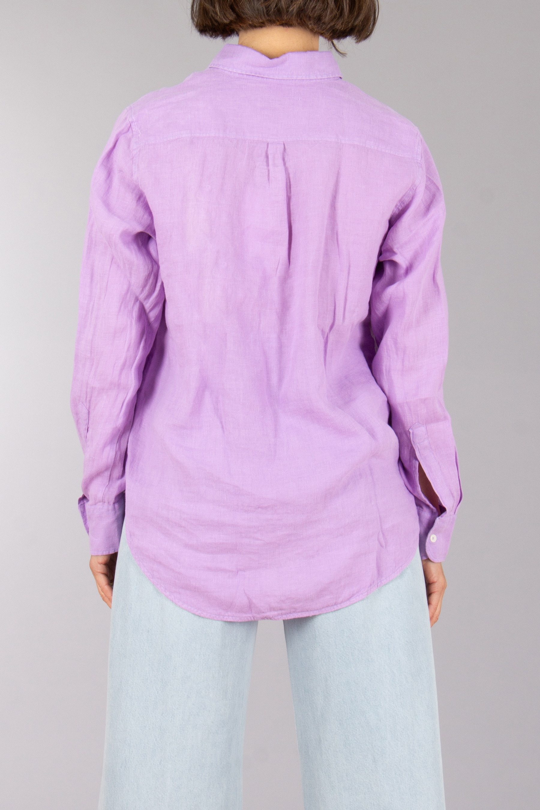 0039 ITALY Relaxed Fit Linen Blouse Mira Bluse, Langarm, Mantel, Leinen, Hemd