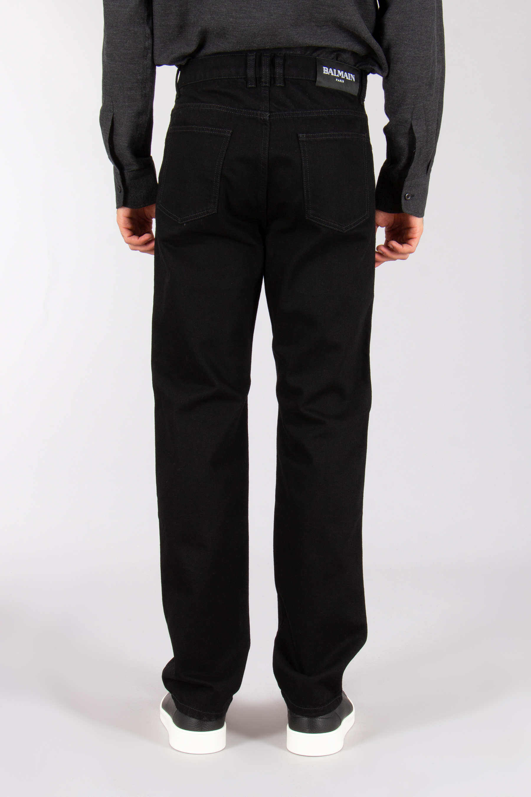 BALMAIN Regular Fit Cotton Denim Jeans Hosen, Jeans, Erwachsener, Mann, Person