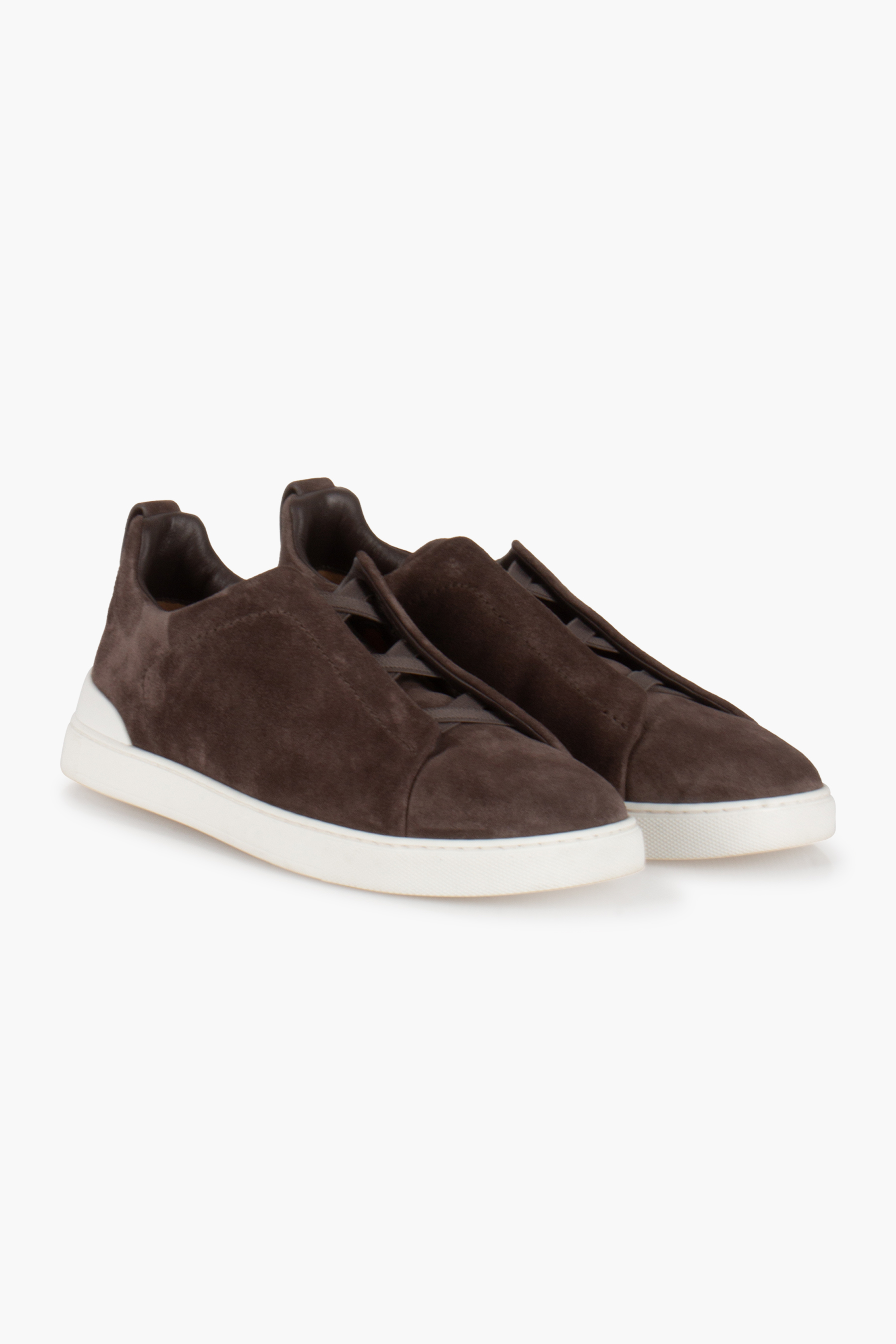 ZEGNA Suede Sneakers Triple Stitch Wildleder, Kleidung, Schuhwerk, Schuh, Sneaker
