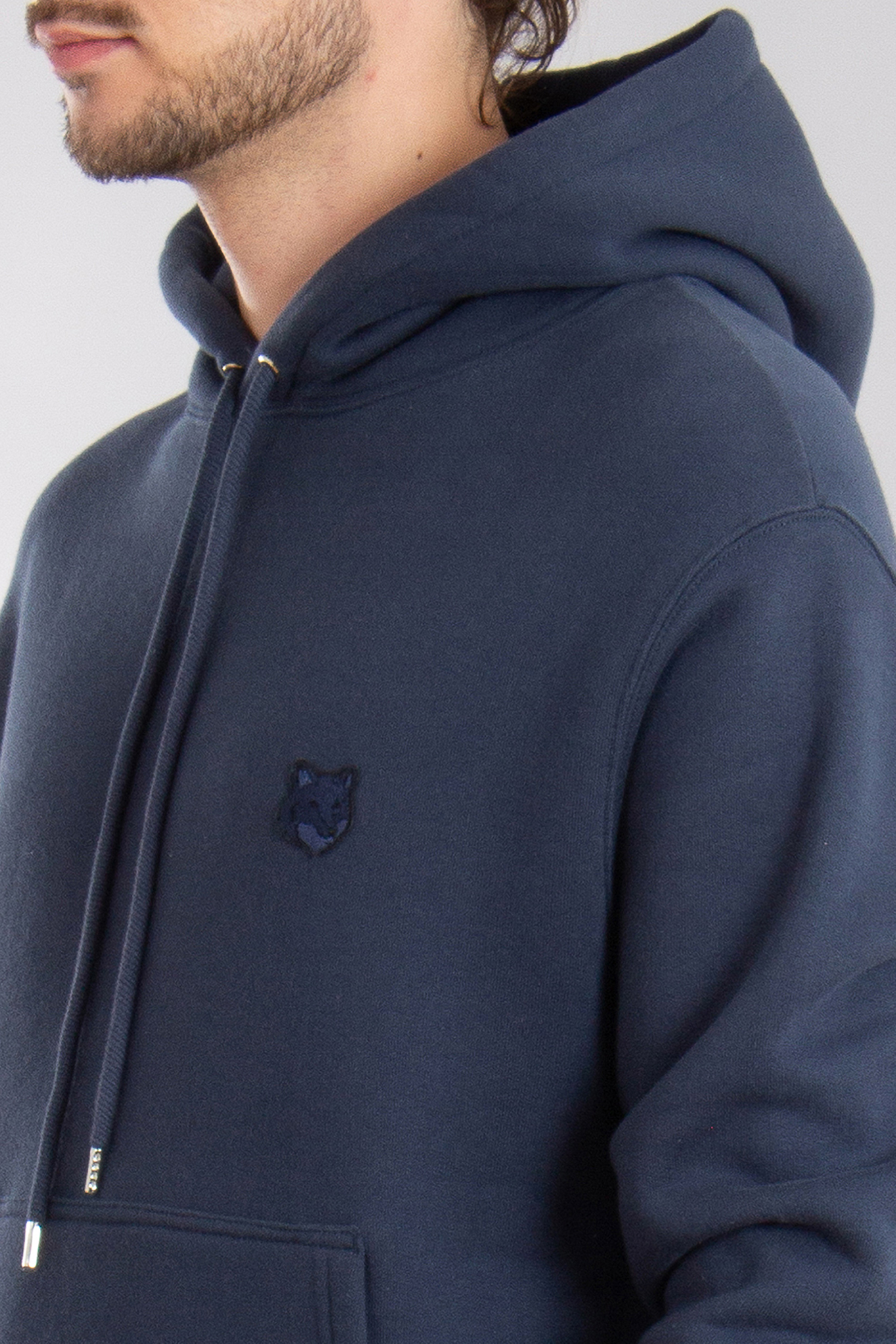 MAISON KITSUNÉ Bold Fox Head Patch Cotton Fleece Hoodie MAISON KITSUNÉ Bold Fox Head Patch Cotton Fleece Hoodie