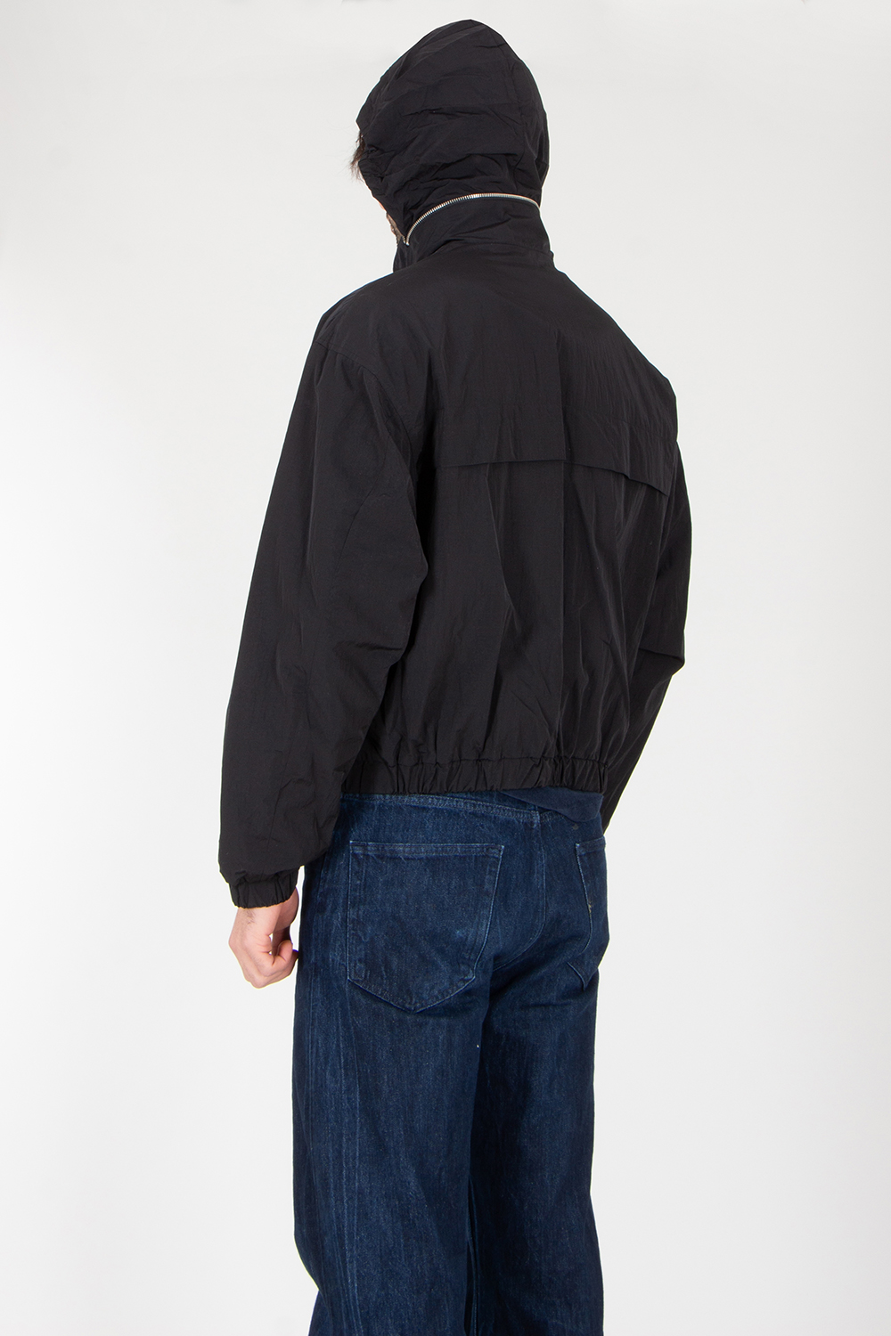 AMI PARIS Oversized Fit Ami De Coeur Crinkle Nylon Jacket