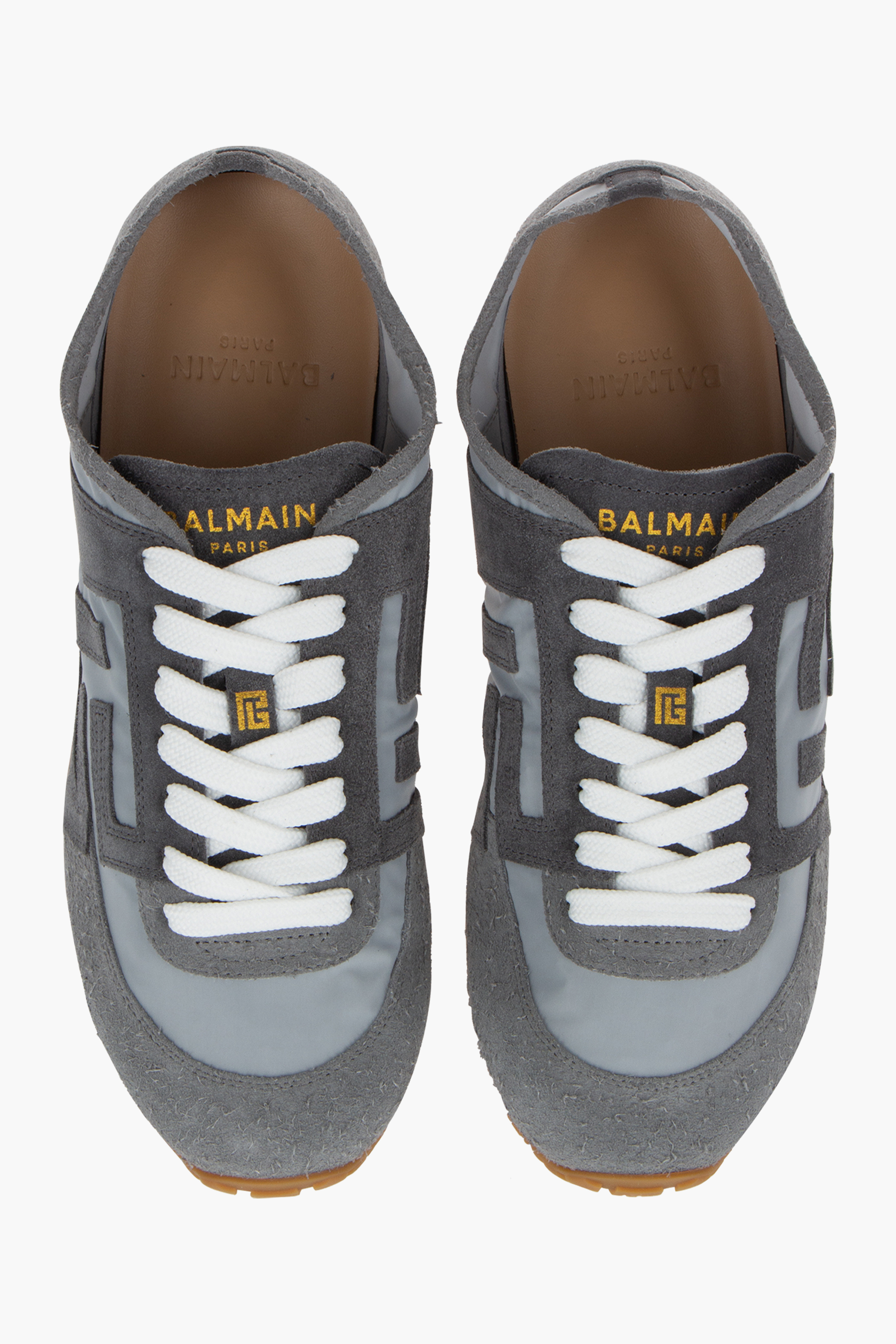 BALMABALMAIN Suede And Ripstop Nylon Sneakers Racer 45