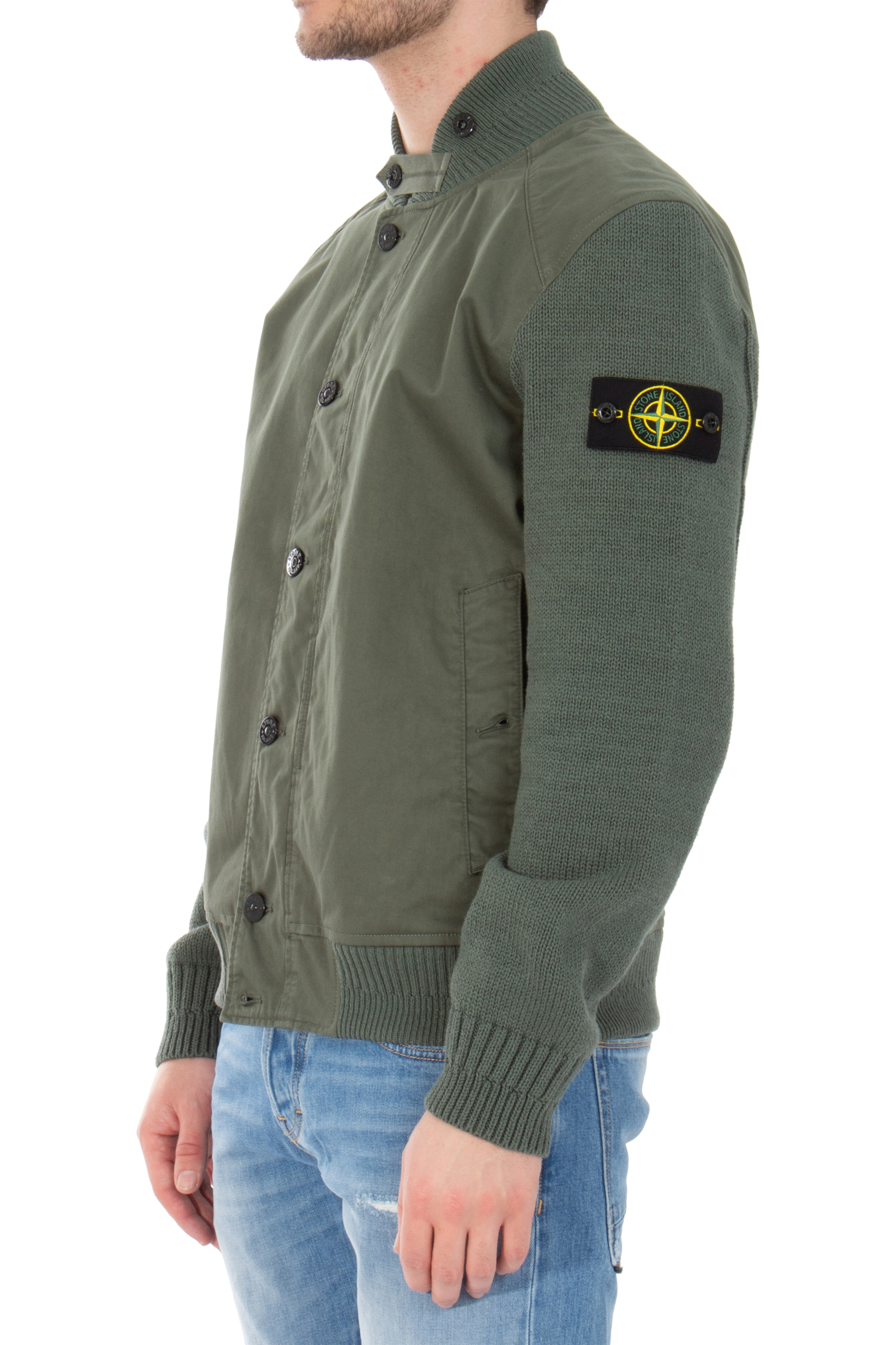 STONE ISLAND Bio-Raso With Bio-Alloy Light Cover-TC & Knit Jacket STONE ISLAND Bio-Raso With Bio-Alloy Light Cover-TC & Knit Jacket