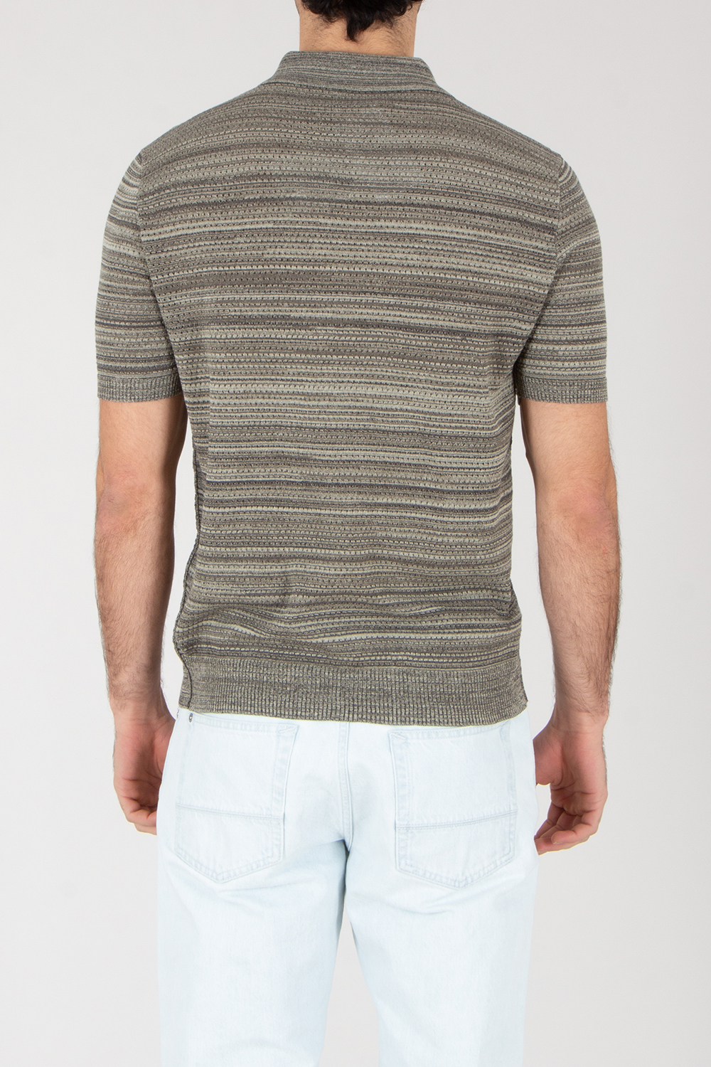 ROBERTO COLLINA Regular Fit Patterned Cotton Knit Polo