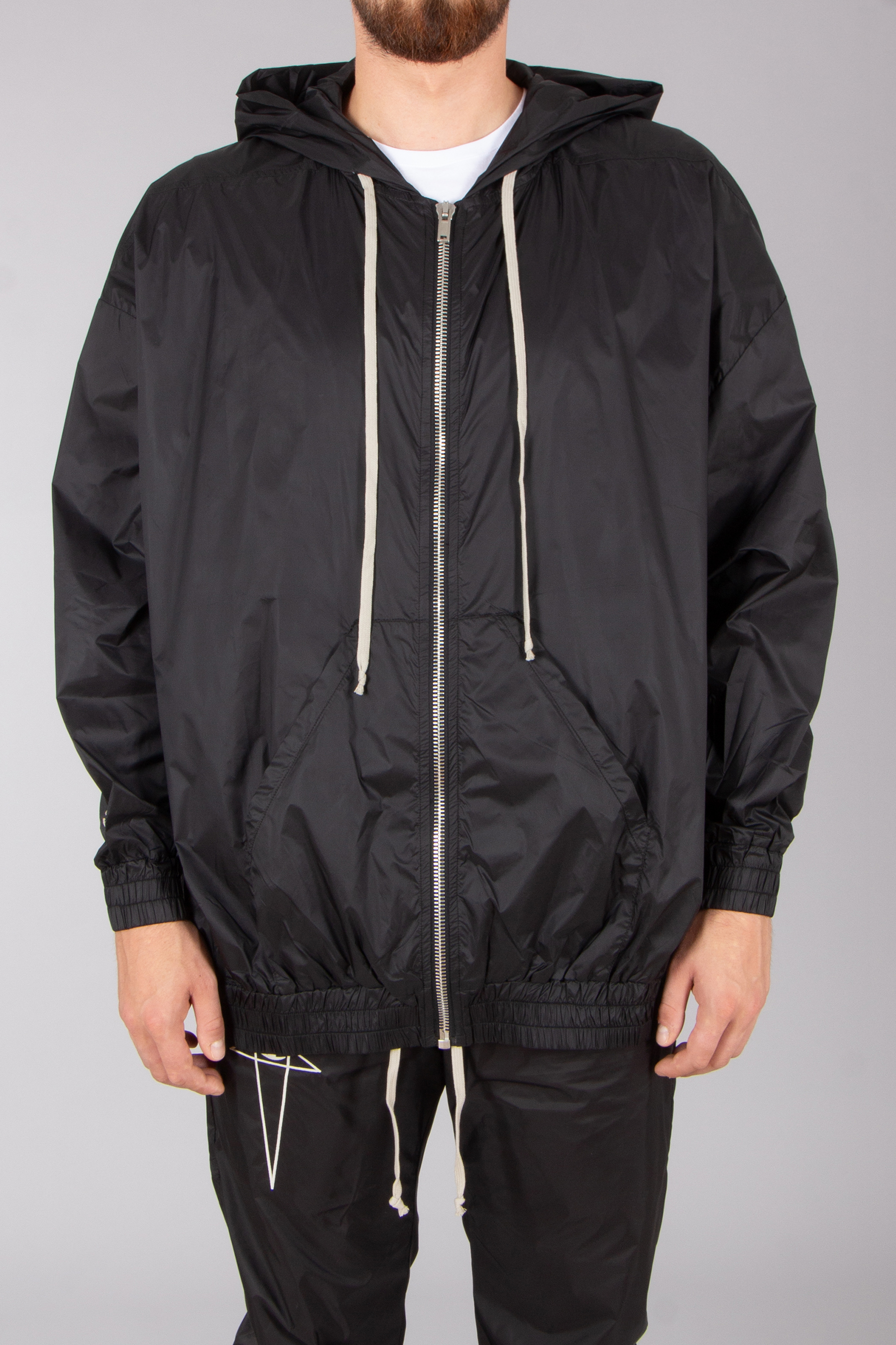 RICK OWENS DRKSHDW X Champion Oversized Recycled Nylon Zip-Up Jumbo Jason S Hoodie