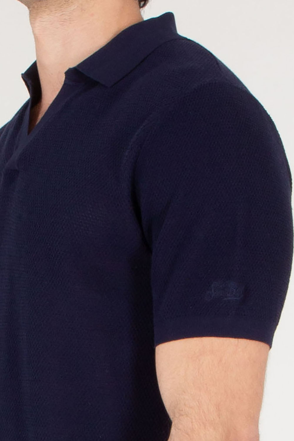 MC 2 SAINT BARTH Regular Fit Knitted Mesh Cotton Polo Sloan