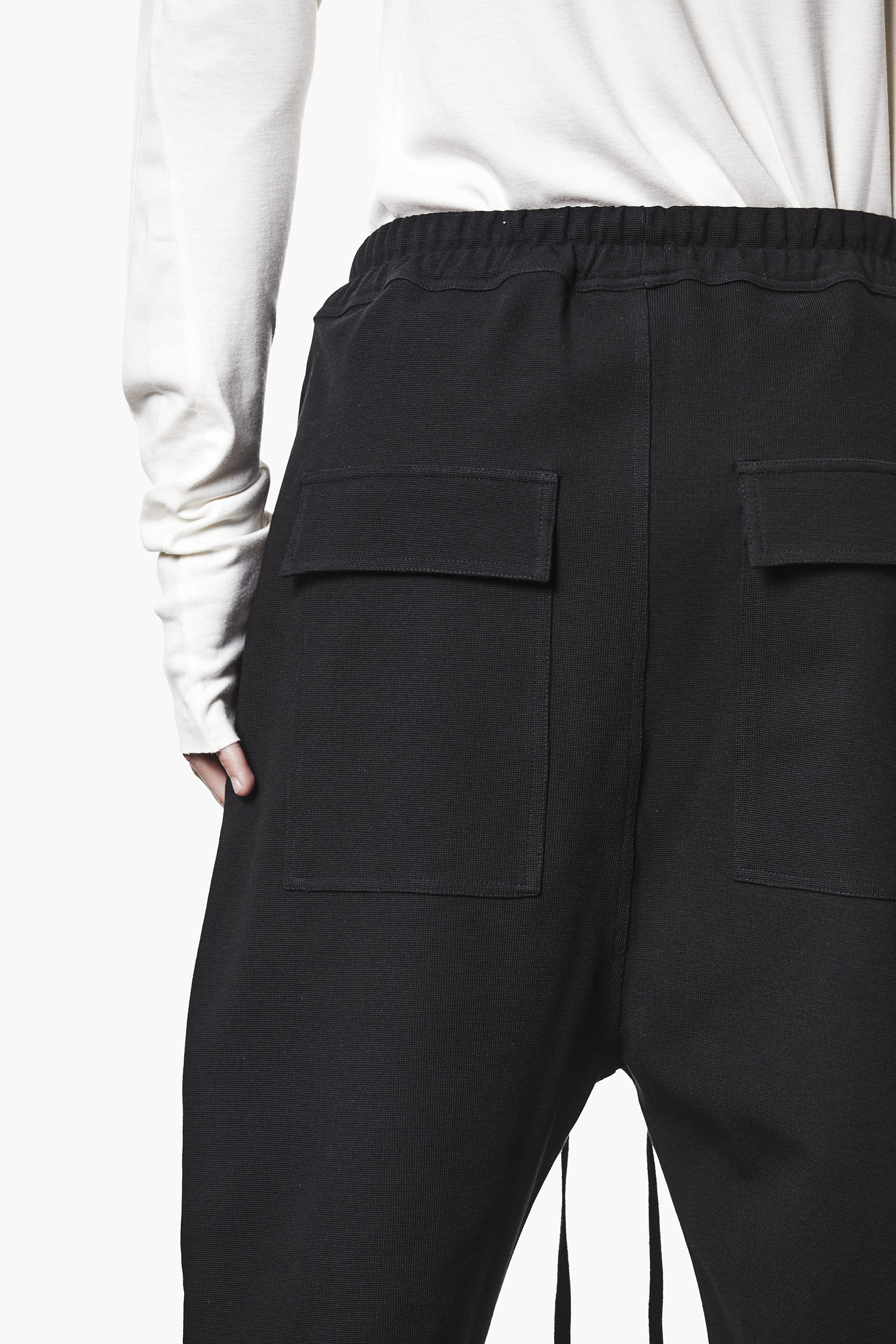 THOM KROM Relaxed Fit Low Crotch Structured Cotton Stretch Blend Sweatpants Bekleidung, Hosen, Kurze Hosen, Mantel